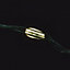300 Ice white & warm white LED String lights with Green cable