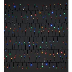 300 Multicolour Cluster LED String lights Green cable