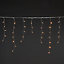 300 Warm white Icicle LED String lights with Clear cable
