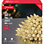 300 Warm white Pinecone LED String lights Green cable