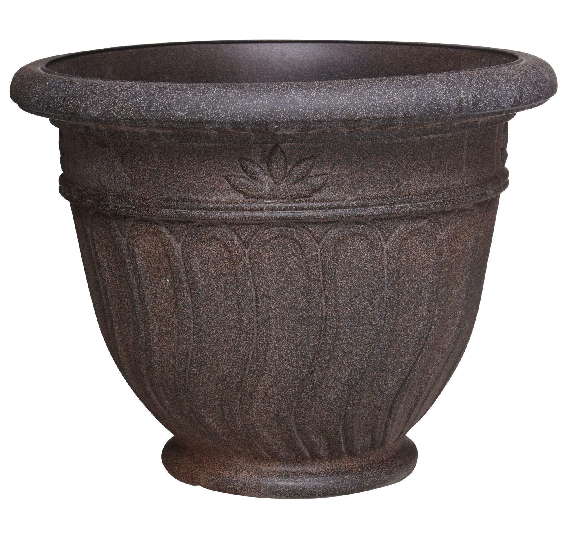 Romano Lightweight Rust Plant Pot (H)38.3cm (Dia)50cm | Departments ...