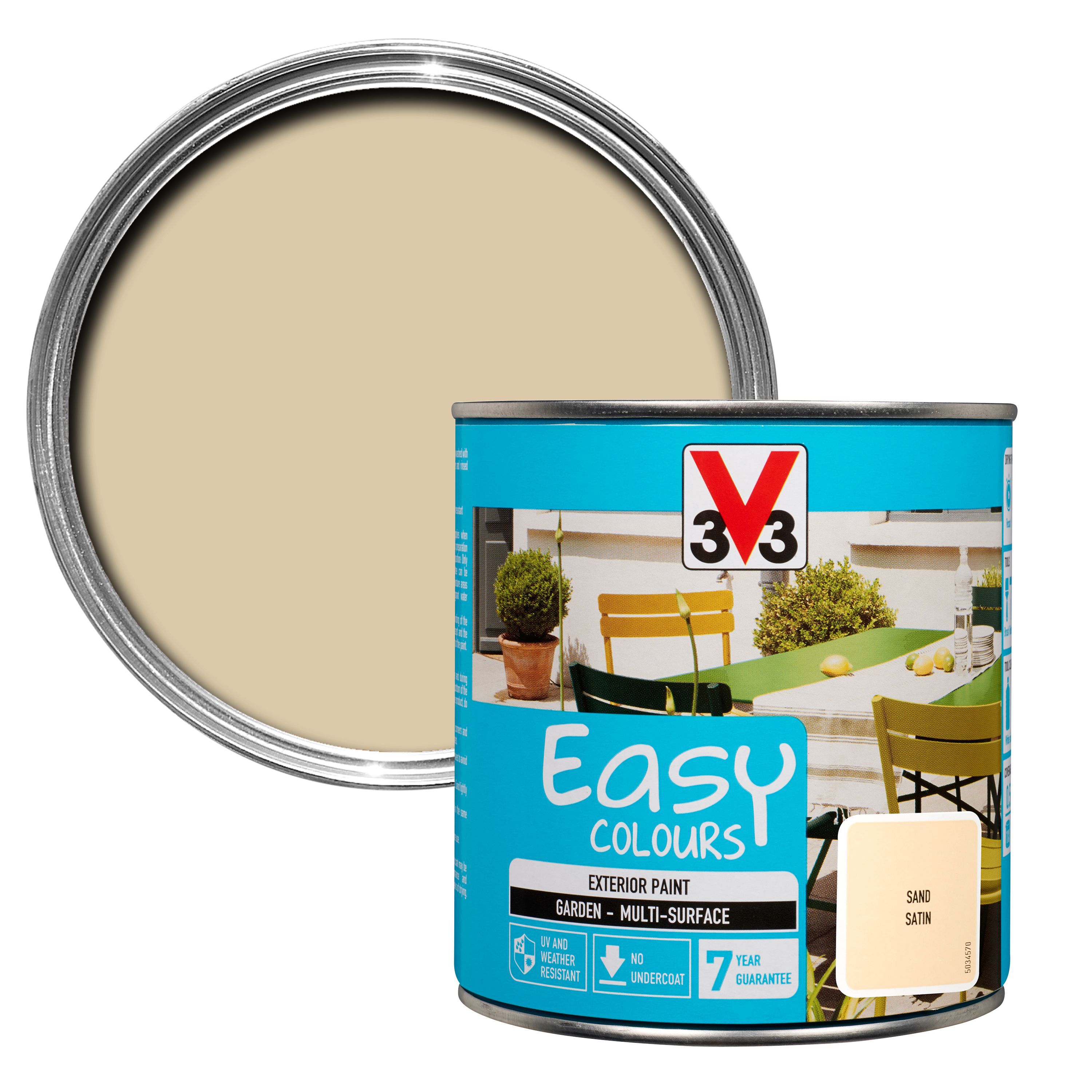 V33 Easy Sand Satin Furniture paint 500 ml Departments DIY at B&Q