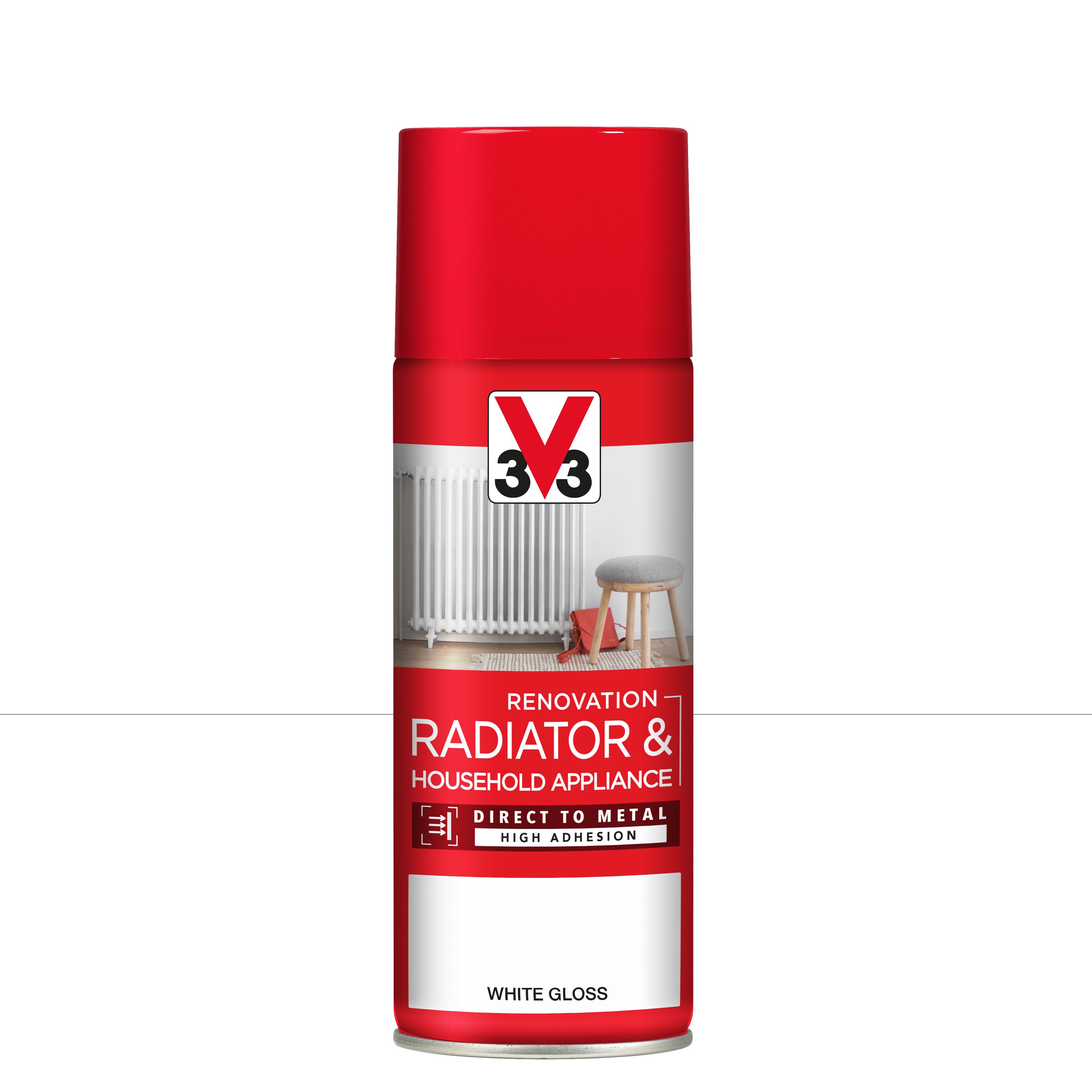 V33 White Gloss Spray paint, 400ml Departments DIY at B&Q