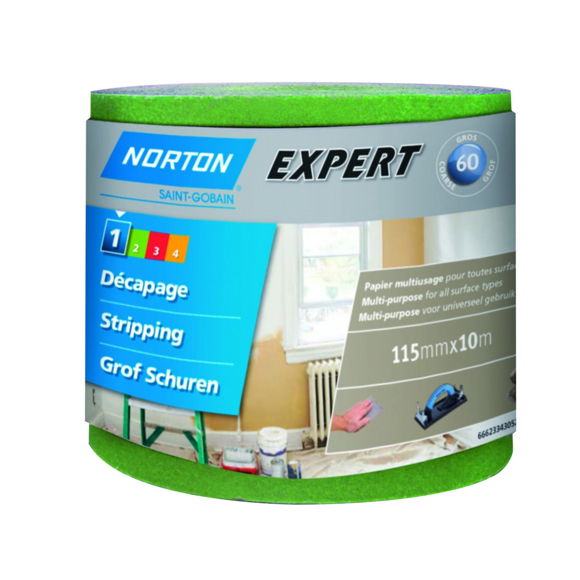 Norton Expert 60 grit Sanding roll (L)10000mm (W)115mm Departments