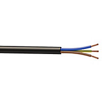 3183P Black 3-core Cable 1.5mm² x 10m
