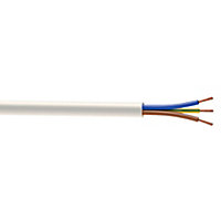 3183Y White 3-core Multi-core cable 2.5mm² x 10m