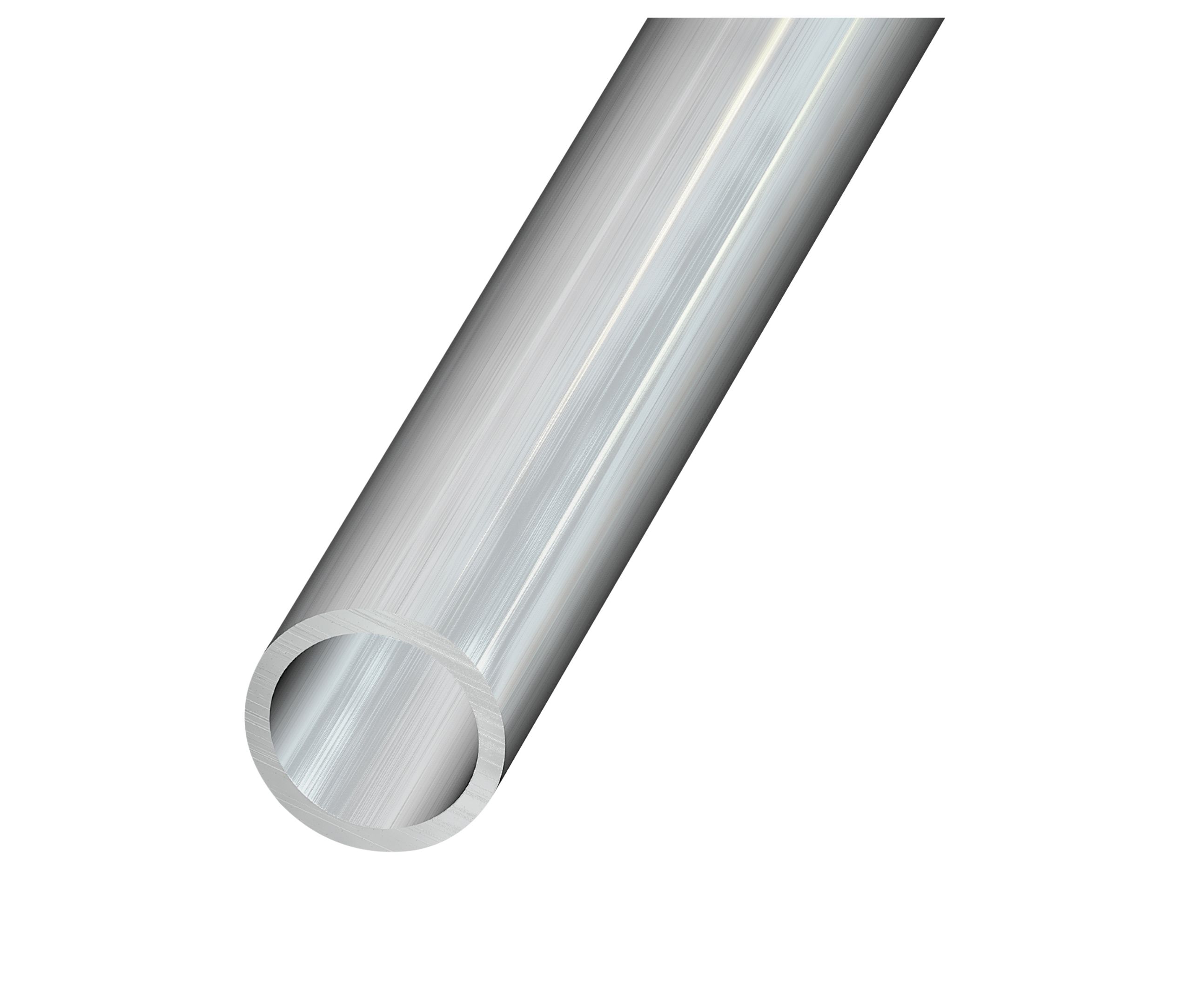 Aluminium Round Tube, (L)1m (Dia)16mm Departments DIY at B&Q