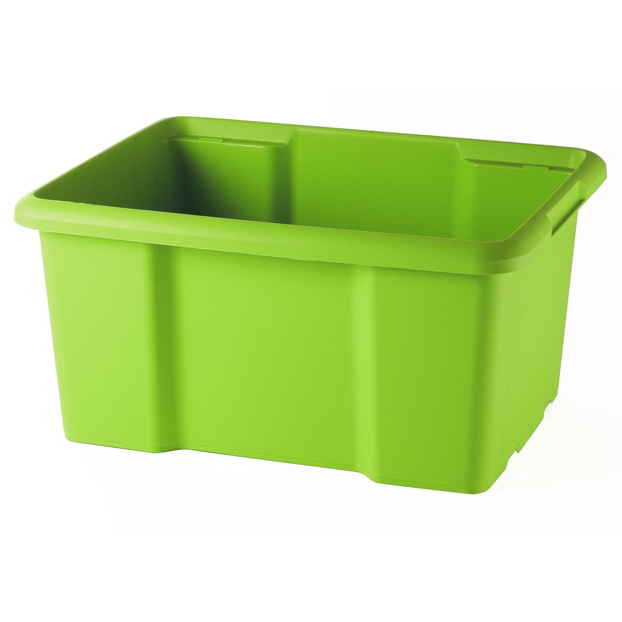 Fitty Green 26L Plastic Stackable Storage crate Departments DIY at B&Q