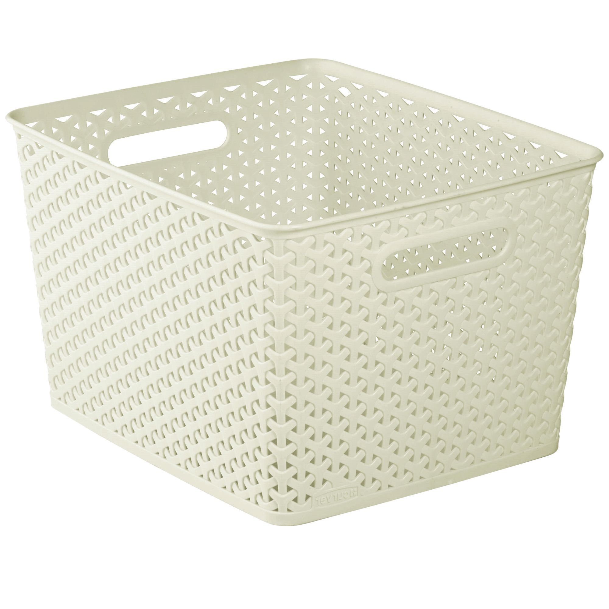 Curver My Style White 18L Plastic Storage Basket Departments DIY at B&Q