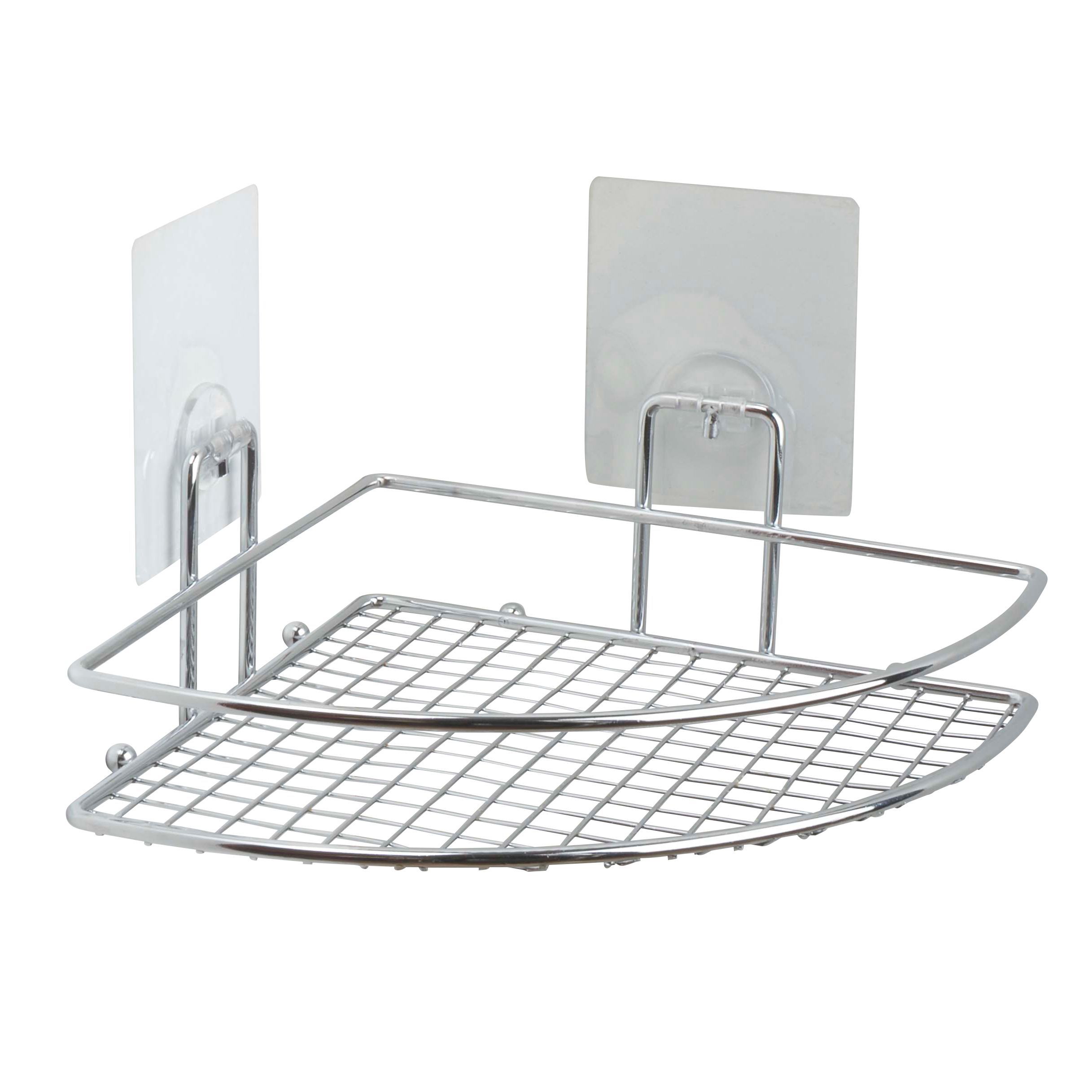 Magic Chrome effect Corner shelf (L)200mm | Departments | DIY at B&Q