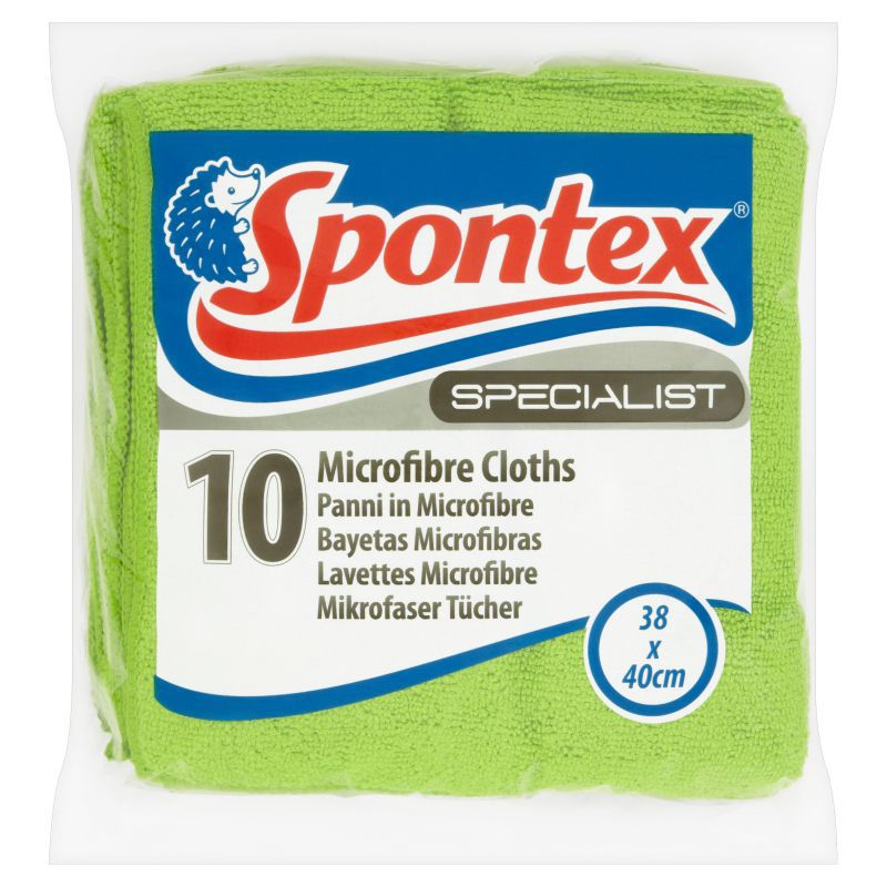 Spontex Microfibre Cloth, Pack Of 10 | Departments | DIY At B&Q