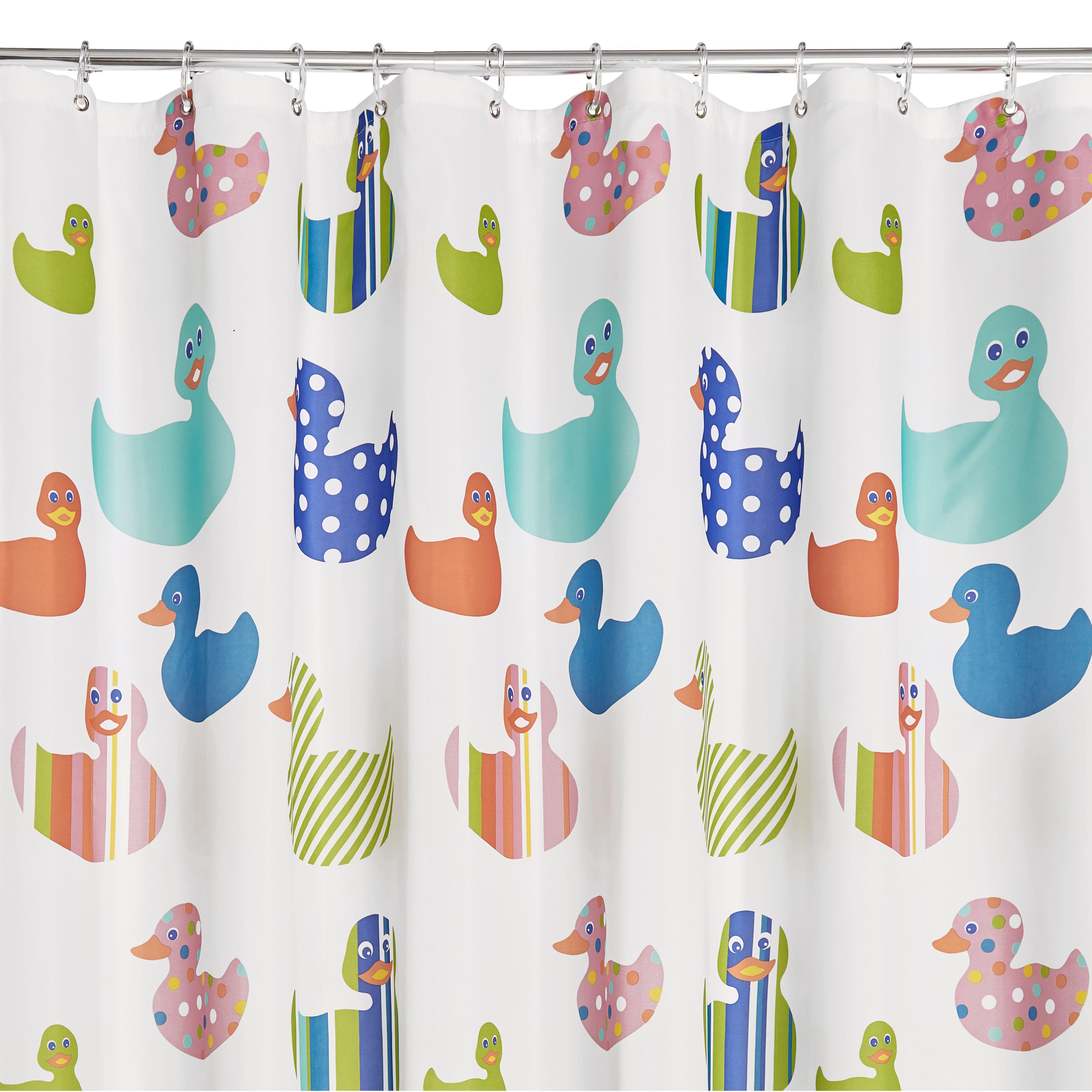 Multicolour Pepo ducks Shower curtain (L)2000 mm Departments DIY at B&Q