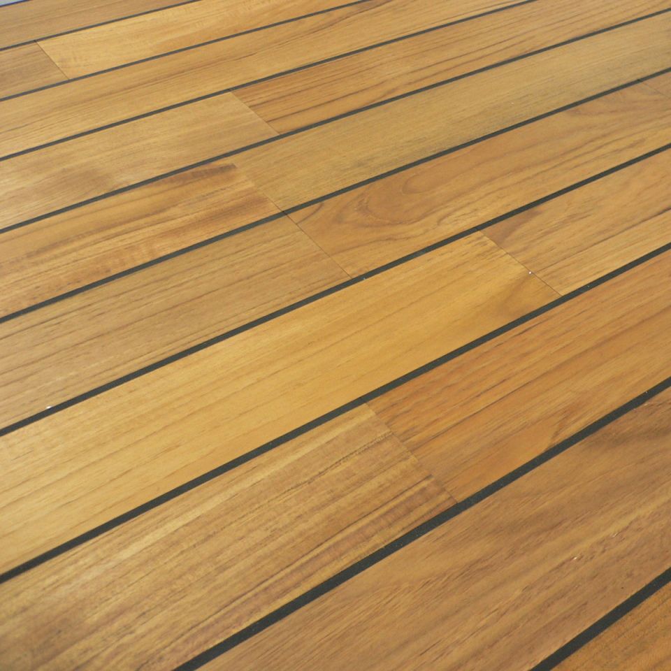 Colours Bali Boat Effect Teak Real Wood Top Layer Flooring ...