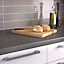 34mm Lava Matt Dark grey & white Earthstone Round edge Kitchen Worktop, (L)1800mm
