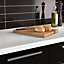 34mm Slate Matt Pale grey Acrylic Round edge Kitchen Worktop, (L)1800mm