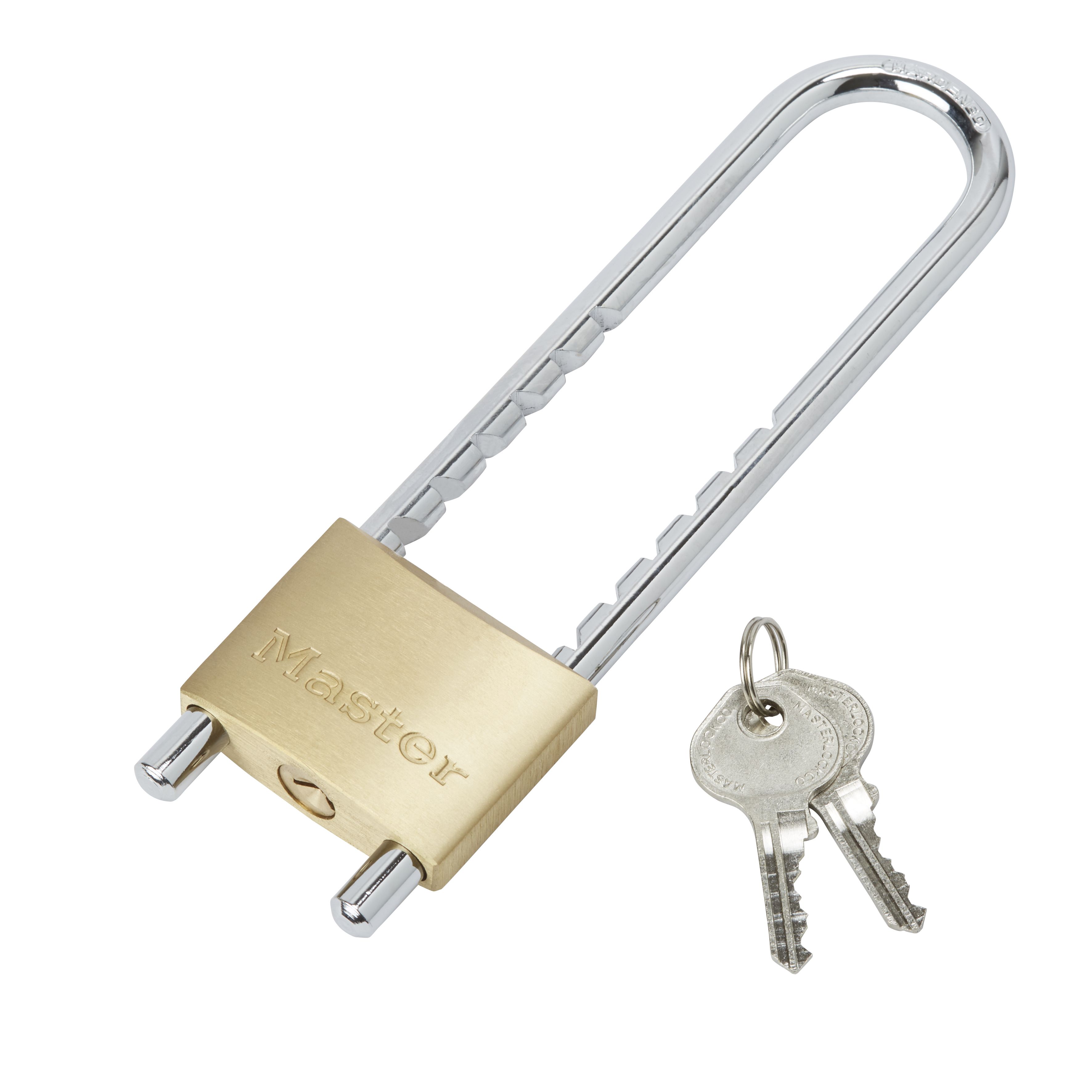 Master Lock Solid brass Key Open shackle Padlock (W)50mm Departments