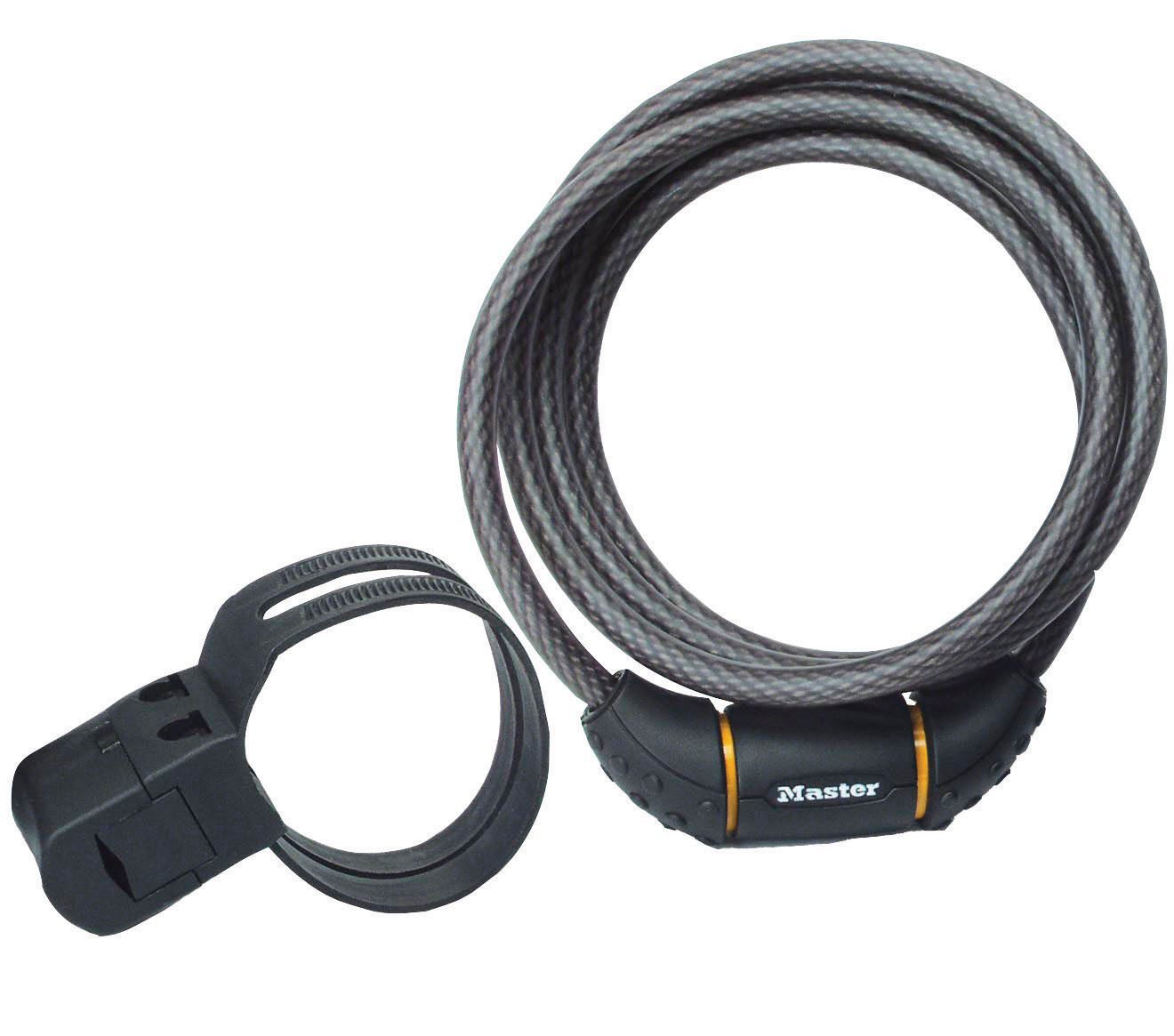 Master Lock Black Cable lock (L)1800mm Departments DIY at B&Q