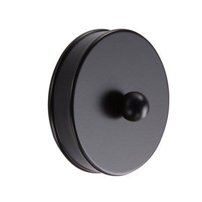 Cheshire Mouldings Round Black Metal Short Handrail End Cap (L)15mm (Dia)60mm (W)60mm, Pack Of 2