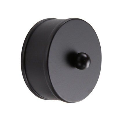 Cheshire Mouldings Round Black Metal Medium Handrail End Cap (L)25mm (Dia)60mm (W)60mm, Pack Of 2