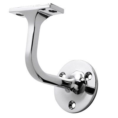 Cheshire Mouldings Steel Wall-Mounted Handrail Bracket (L)50mm (H)70mm (W)80mm, Pack Of 5