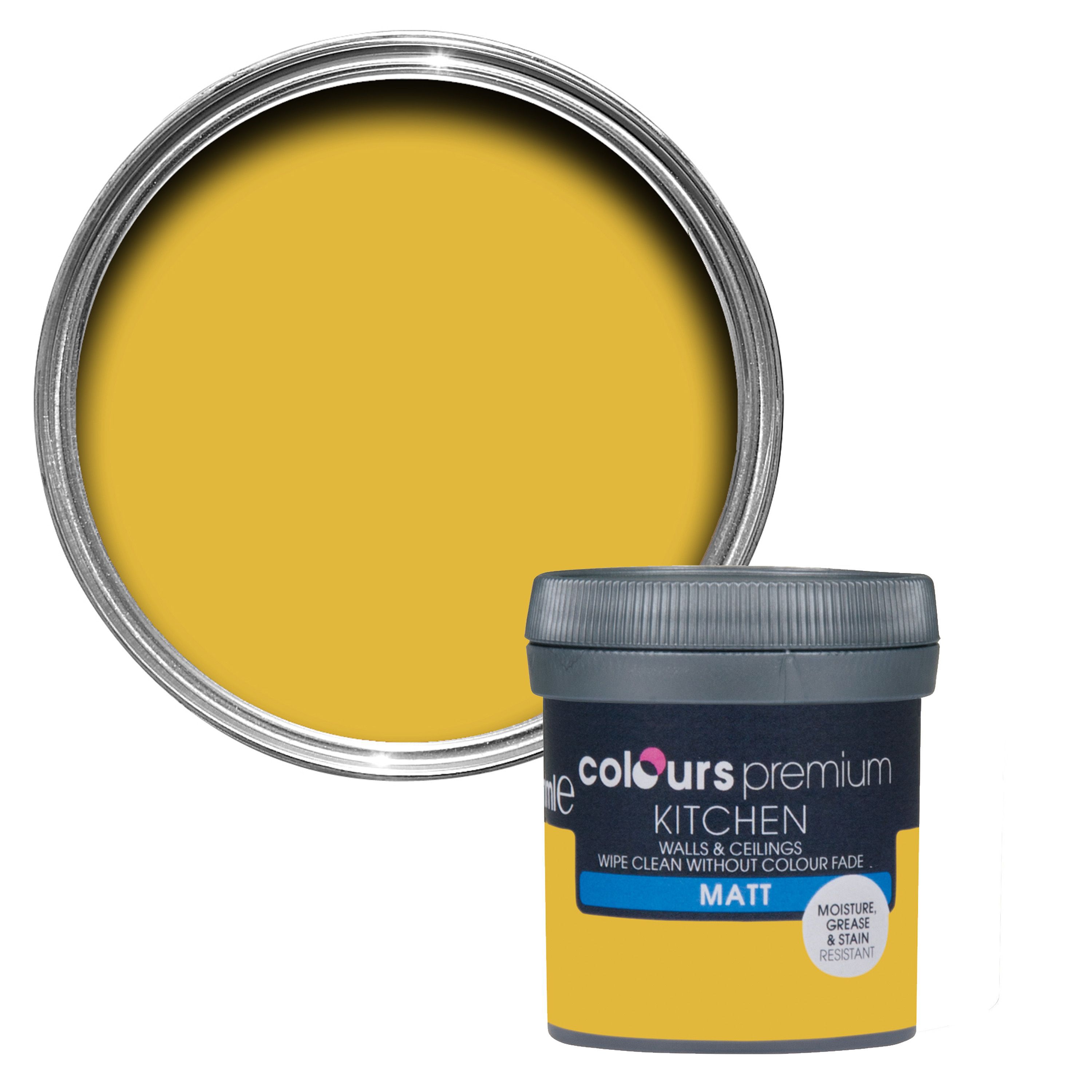 Colours Kitchen Golden rays Matt Emulsion paint 0.05L Tester pot Departments DIY at B&Q