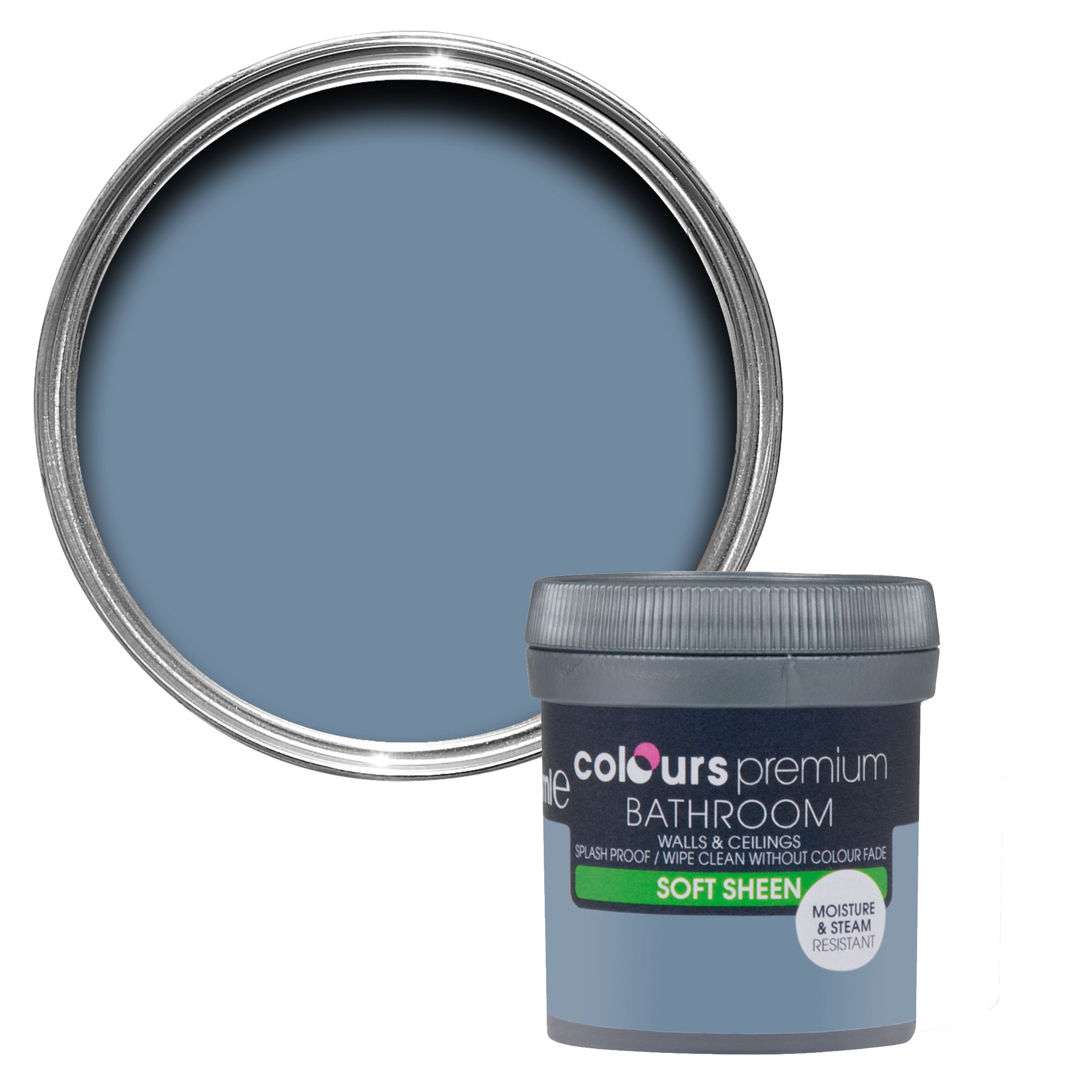 Colours Bathroom Blue thistle Soft sheen Emulsion paint 0.05L Tester