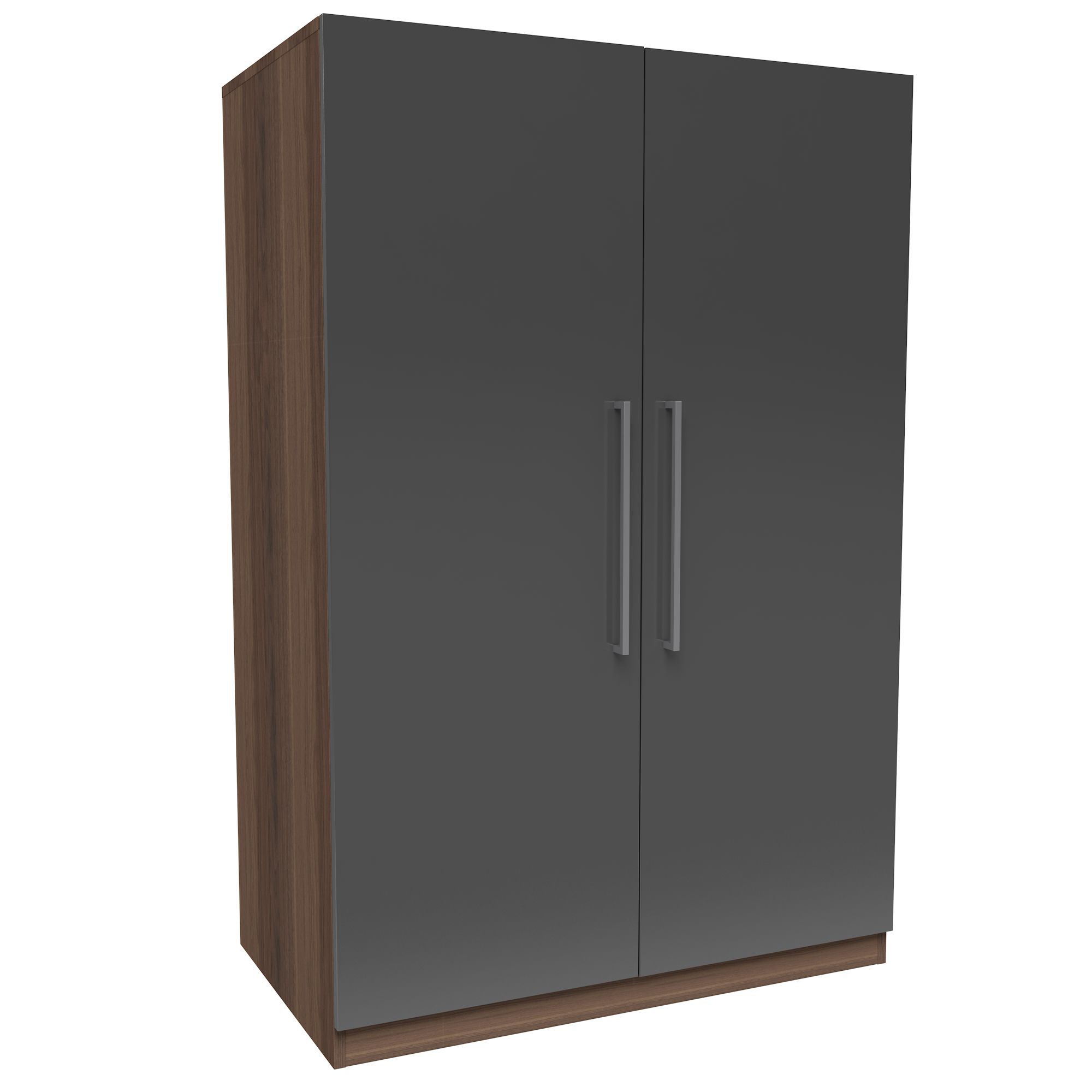 Darwin Anthracite Walnut Effect 2 Door Wardrobe H 1506mm W 998mm