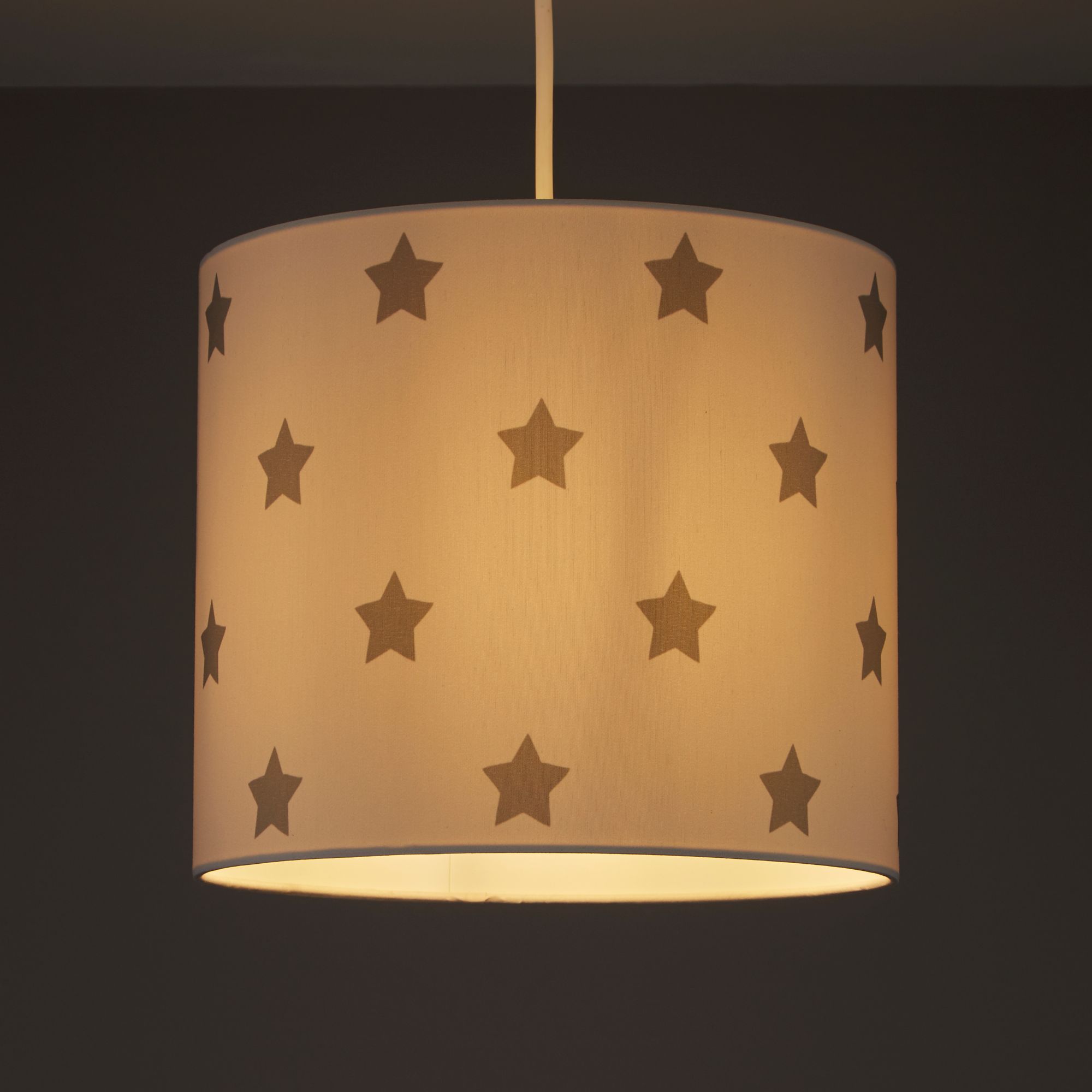 grey and white star light shade