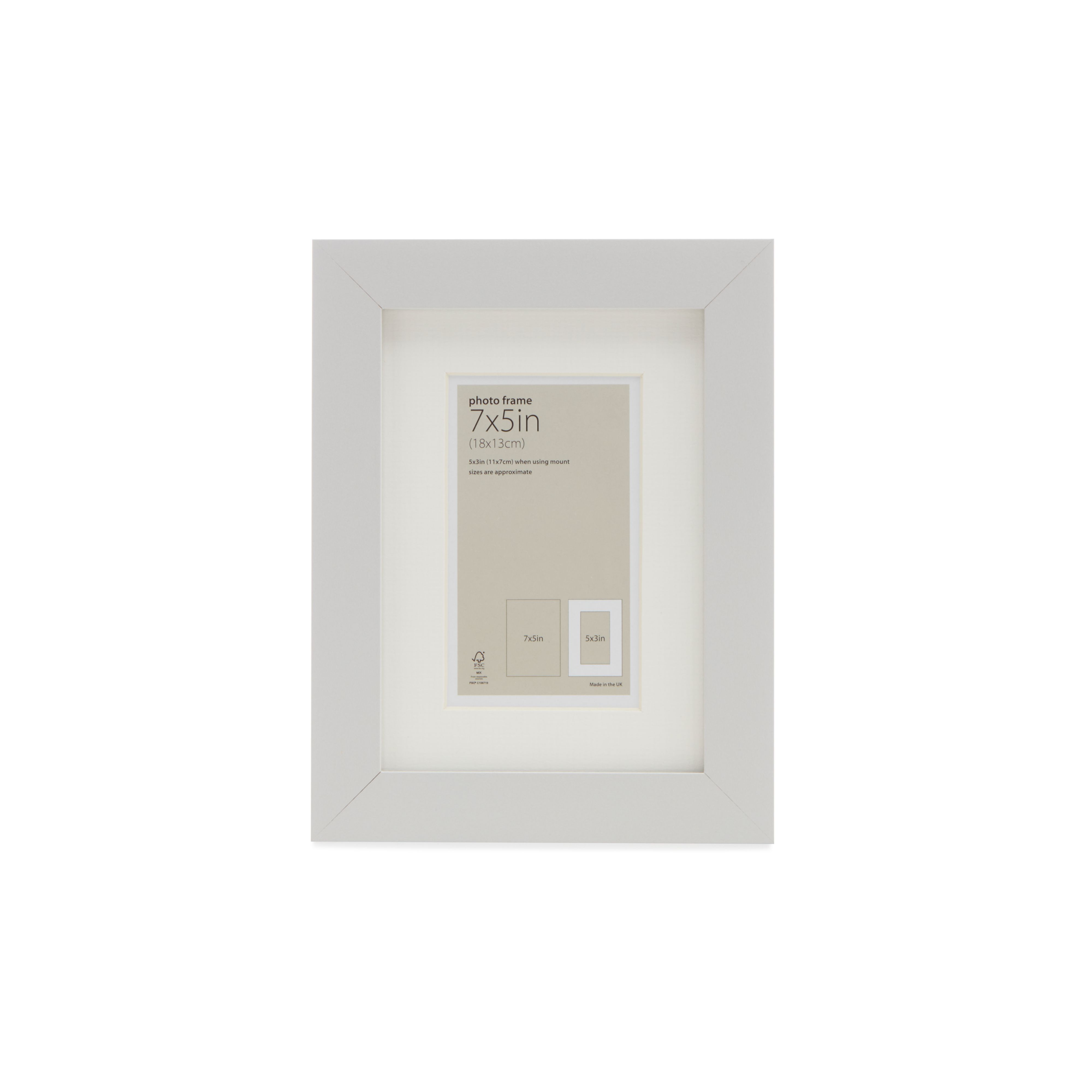 Grey Single Picture frame (H)22cm x (W)17cm Departments DIY at B&Q
