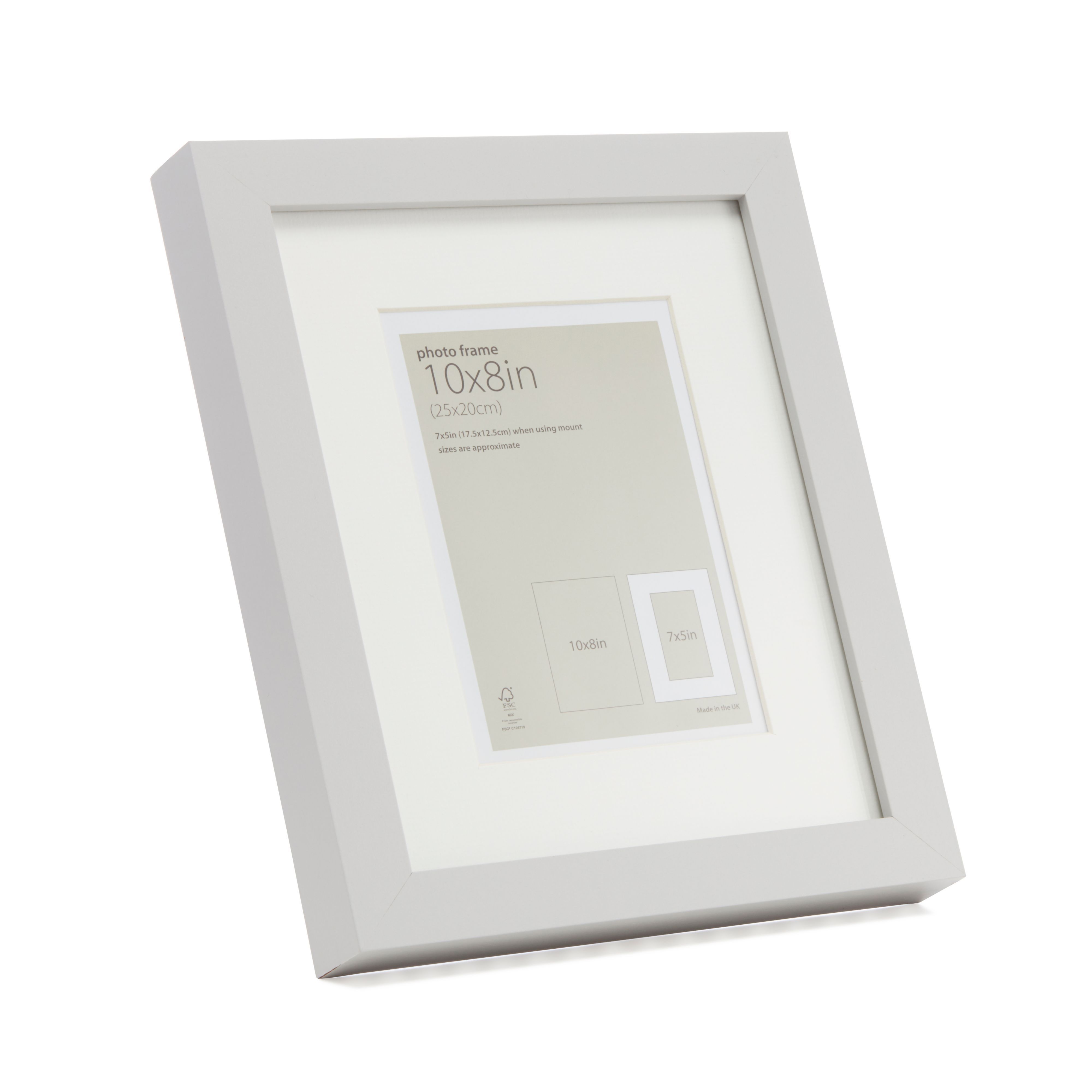 Grey Single Picture frame (H)29cm x (W)24cm Departments DIY at B&Q