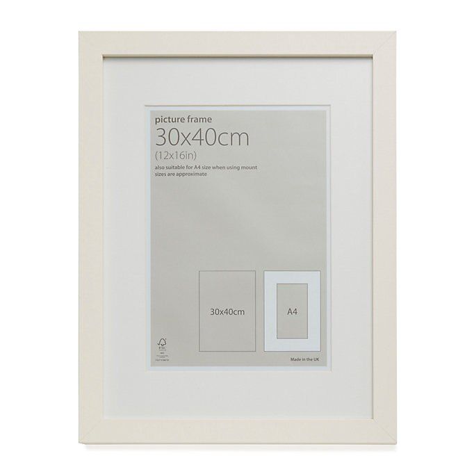 Cream Single Picture frame (H)44cm x (W)34cm Departments DIY at B&Q