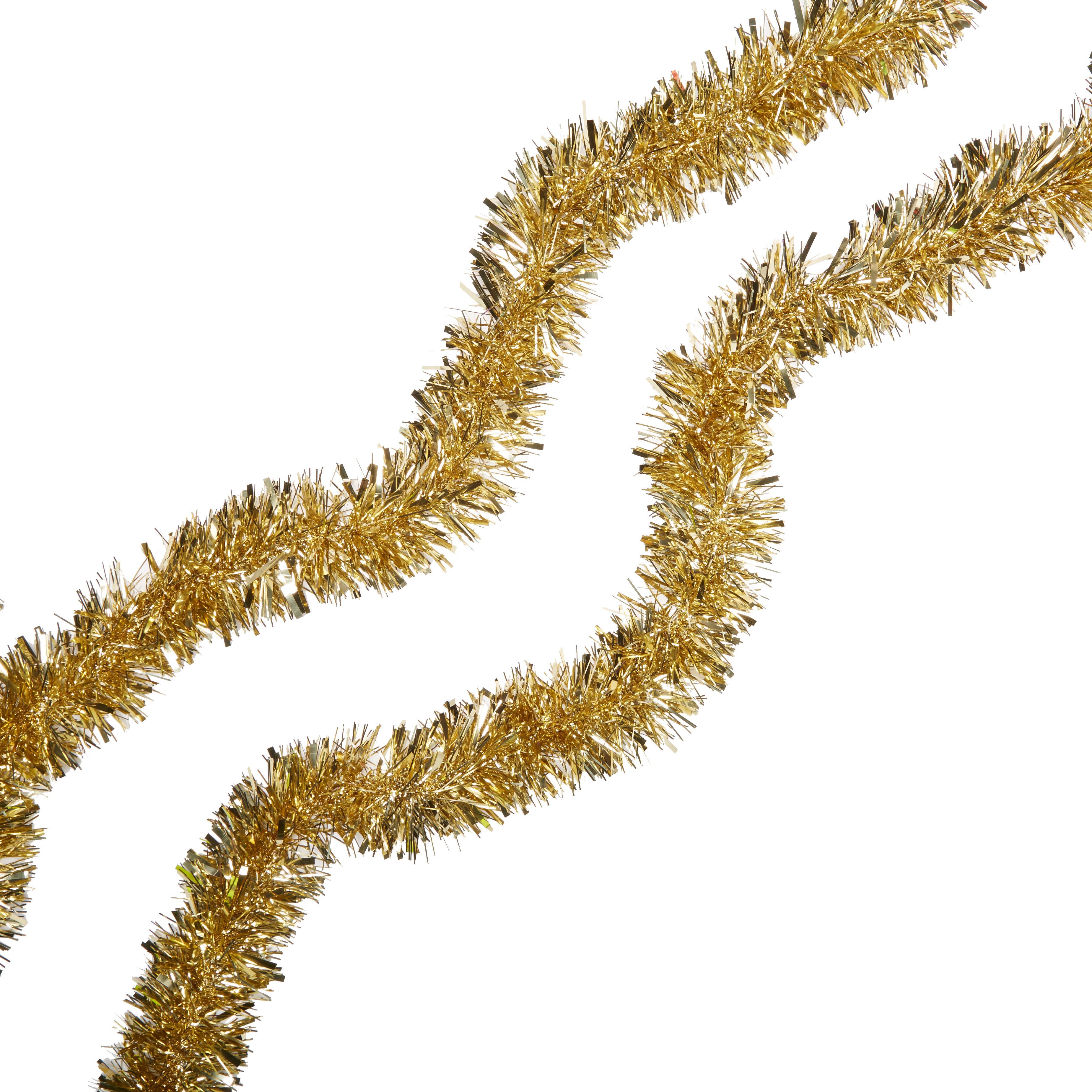 Gold Effect Tinsel, (L) 2000mm Departments DIY at B&Q