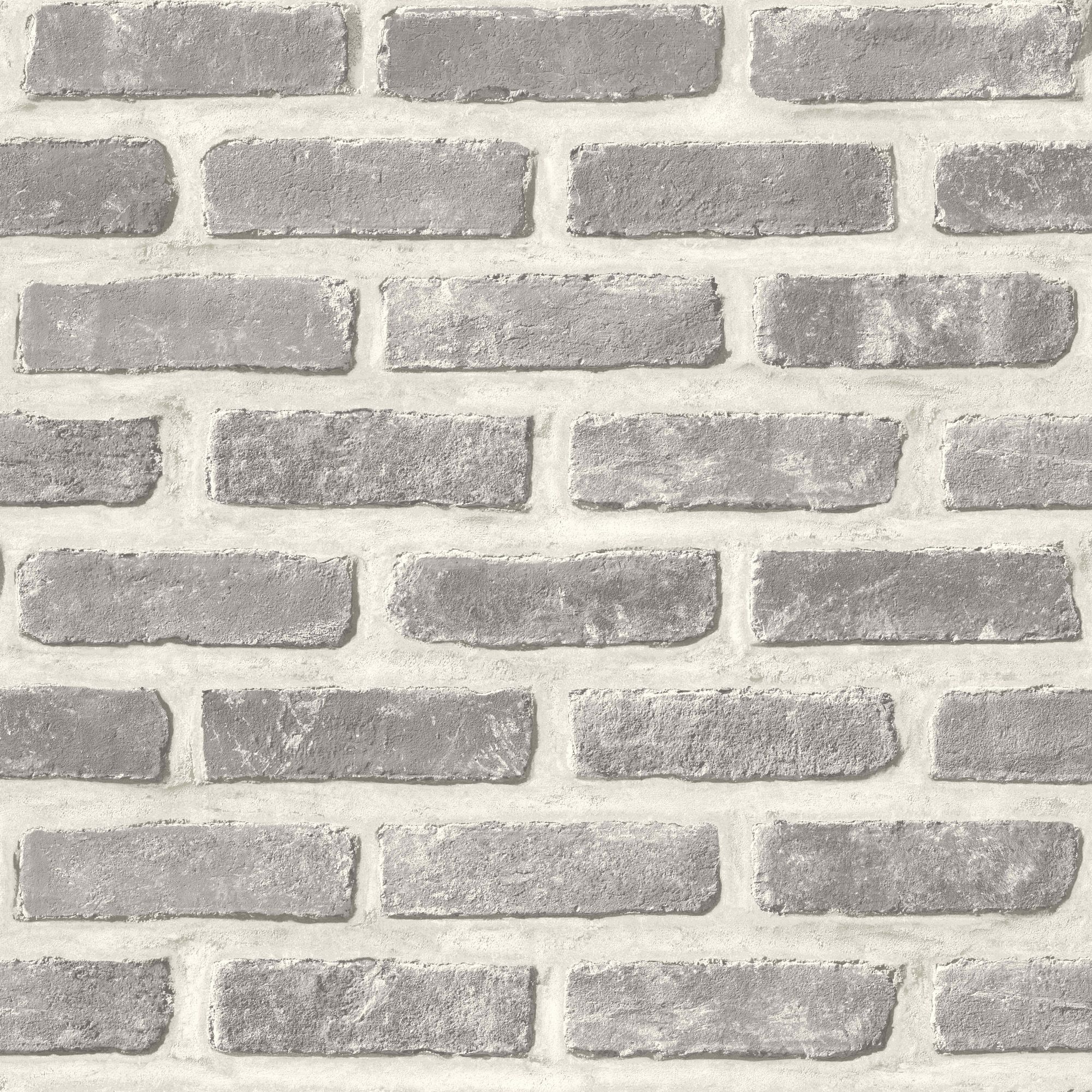 Colours Grey Brick effect Wallpaper | Departments | DIY at B&Q