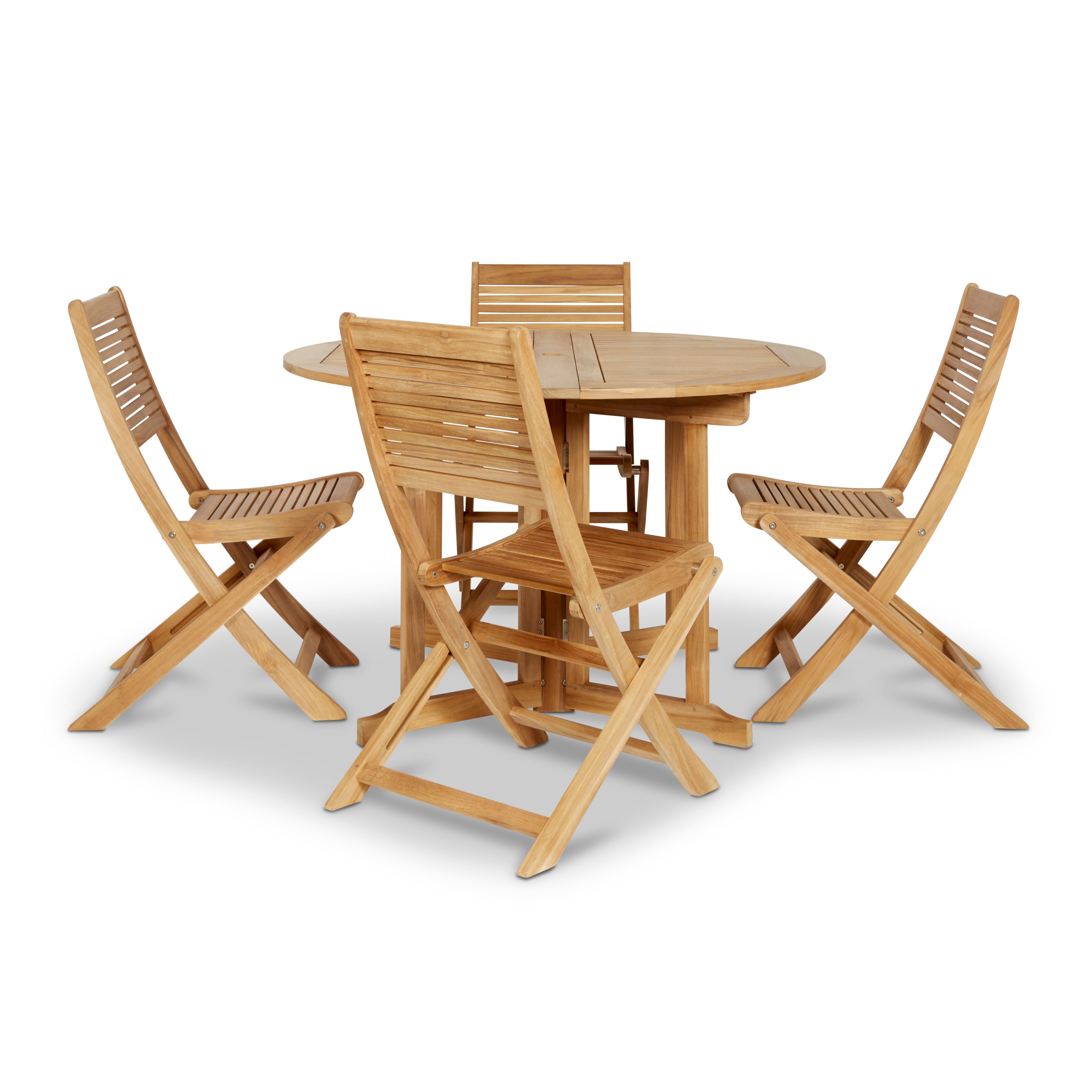 Roscana Wooden 4 Seater Dining Set | Departments | DIY at B&Q