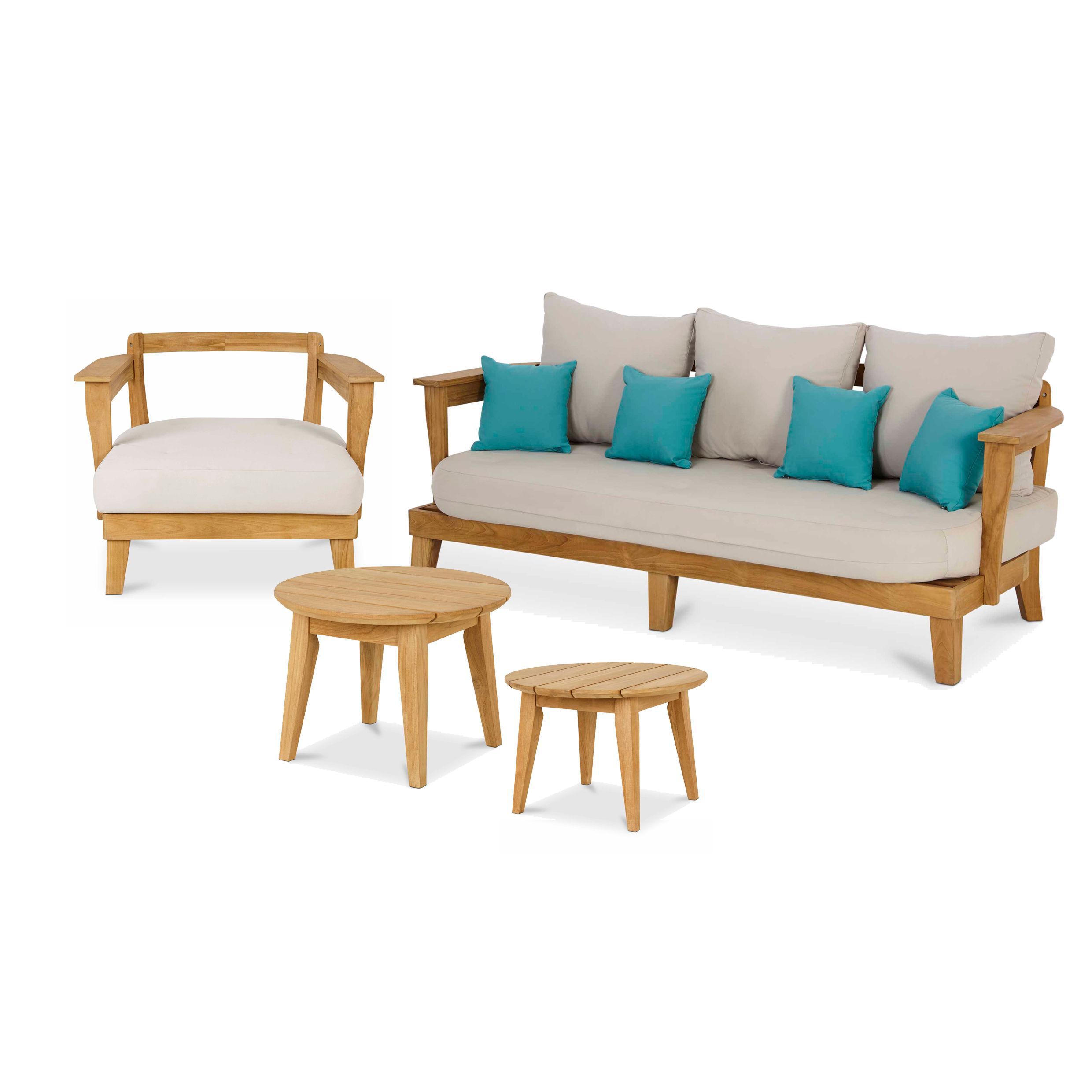 Adonia Wooden 4 seater Coffee set Departments DIY at B&Q