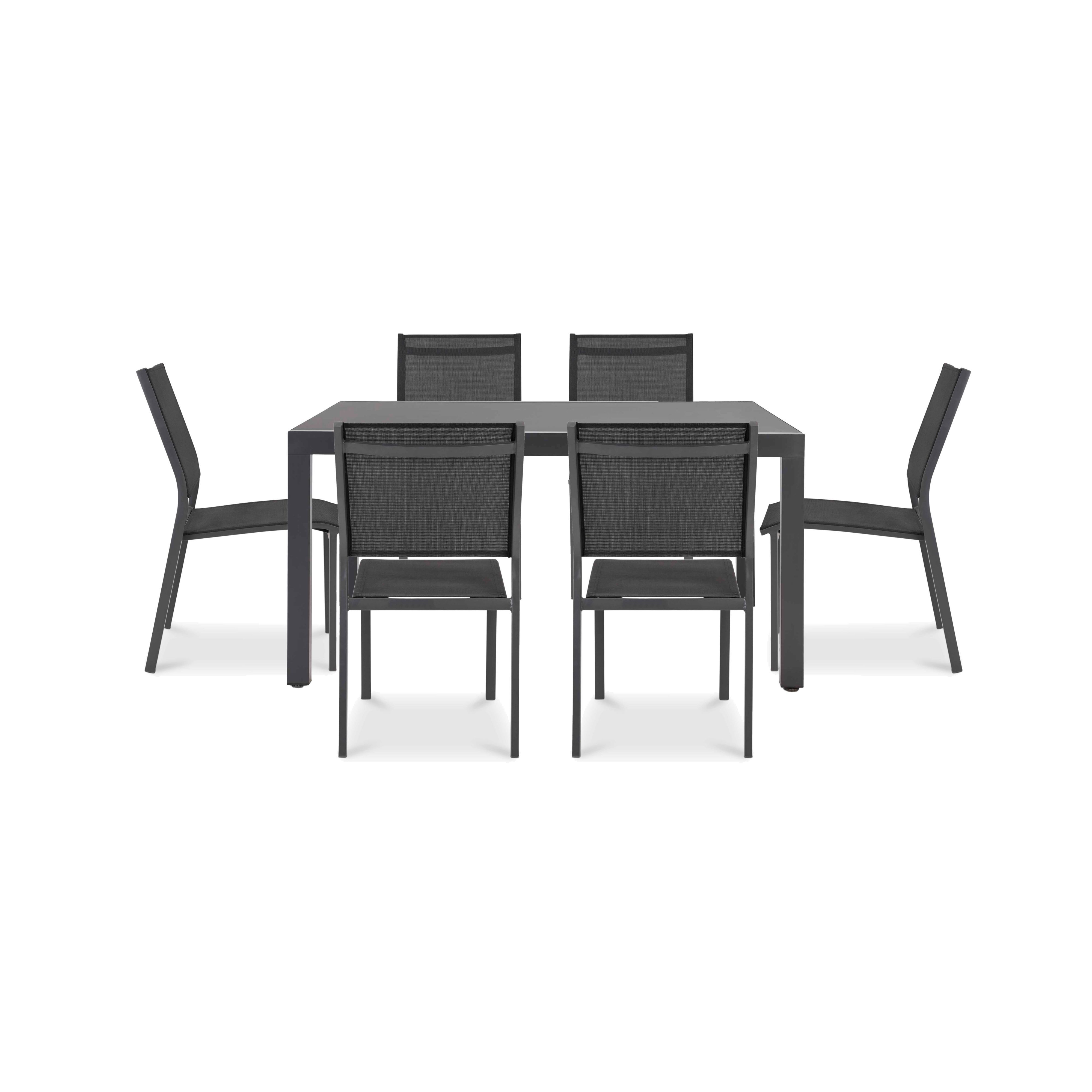 Sumatra Metal 6 Seater Dining Set Departments Diy At B Q