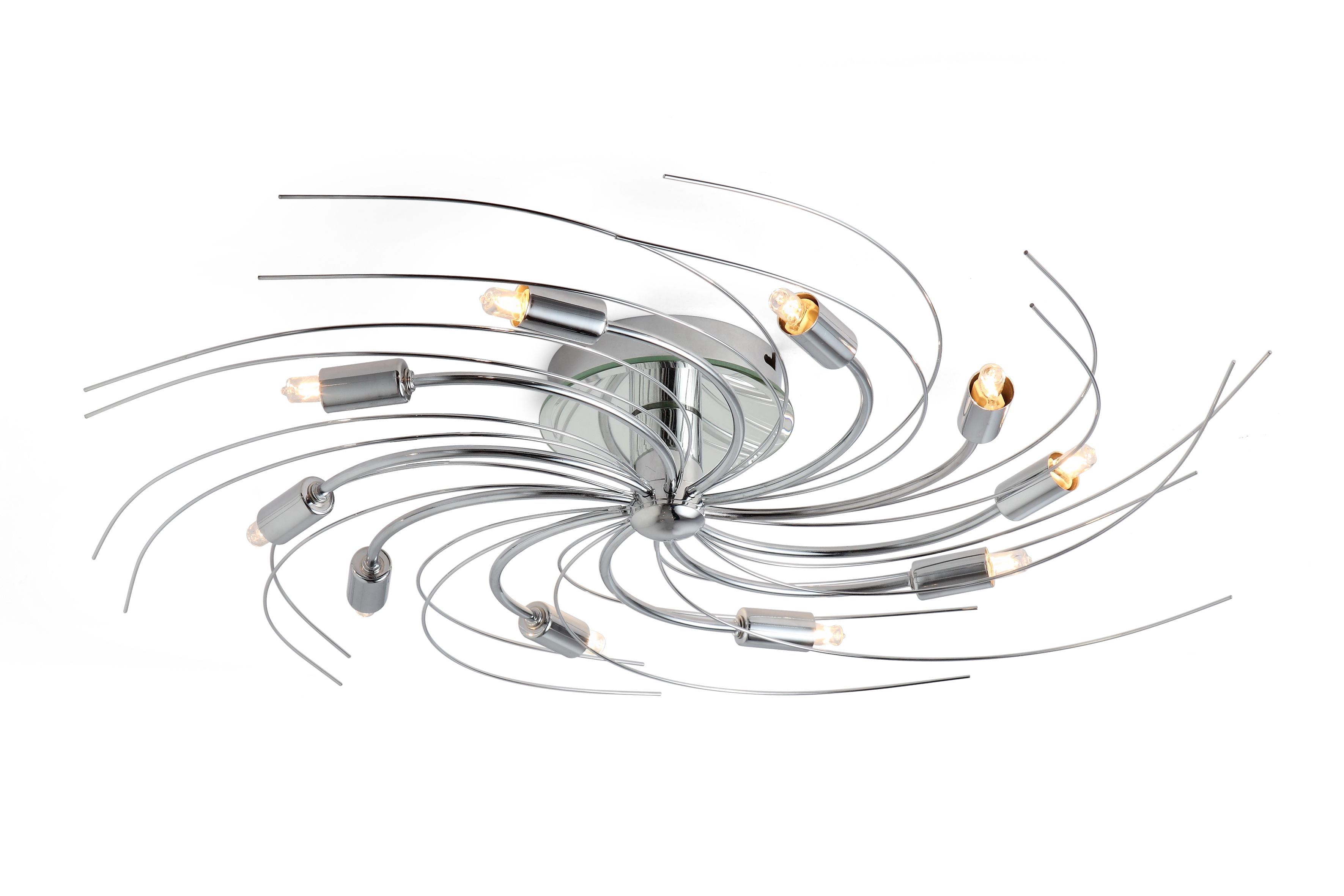 chrome swirl ceiling light