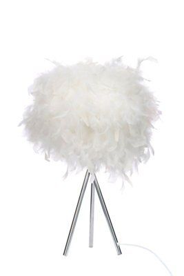 b&q feather lampshade