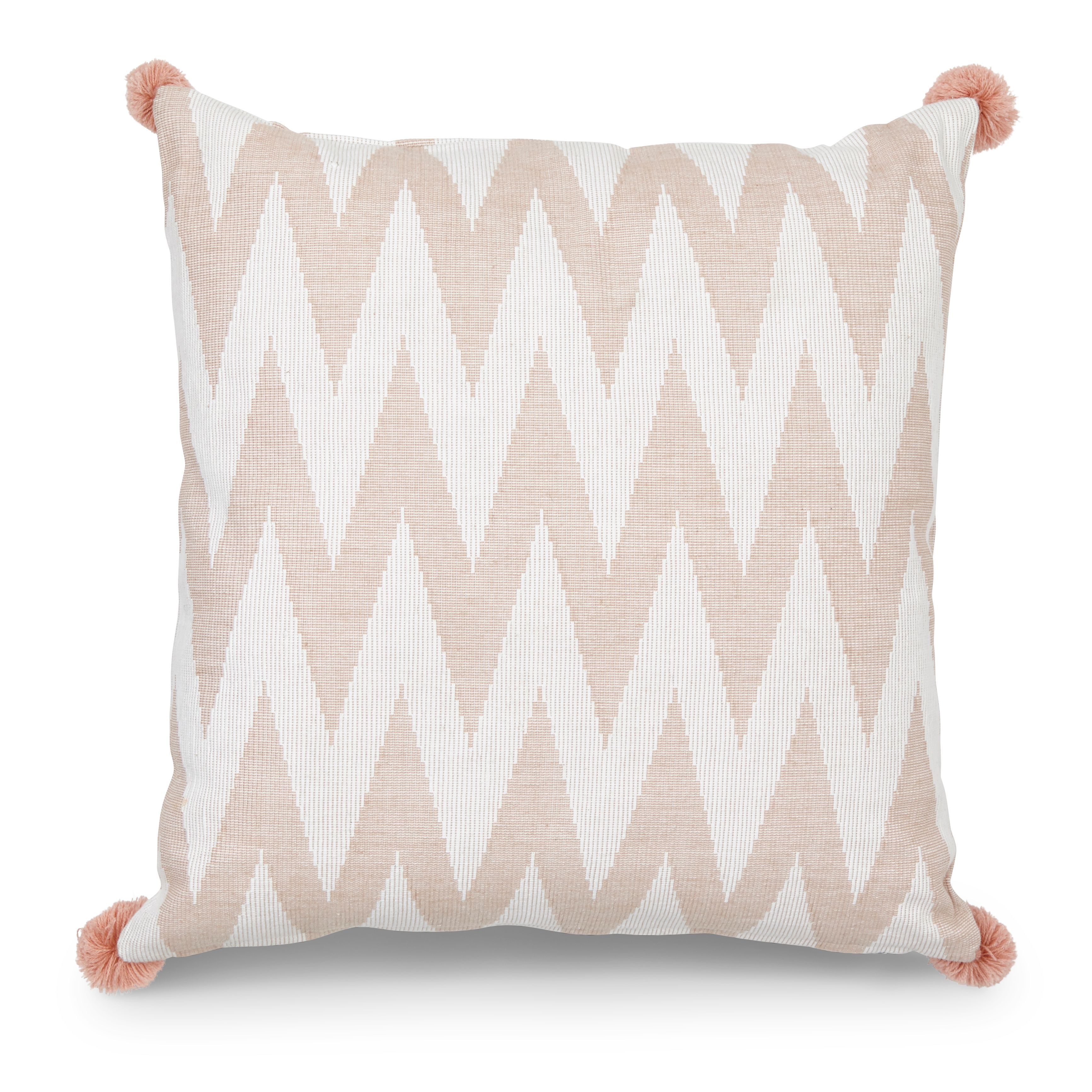 Chevron Blush pink Cushion Departments DIY at B&Q