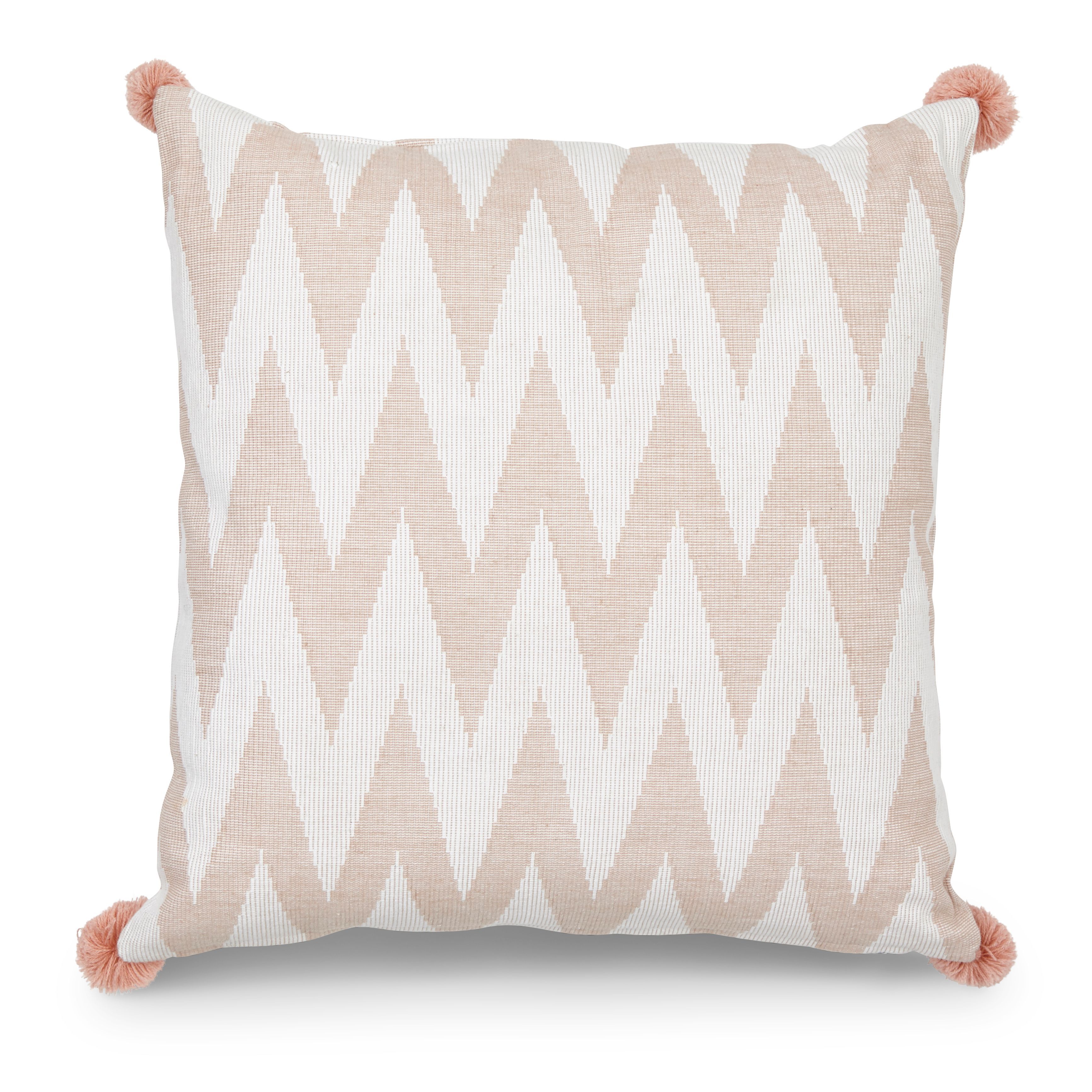 Chevron Blush Pink Cushion | Departments | DIY At B&Q