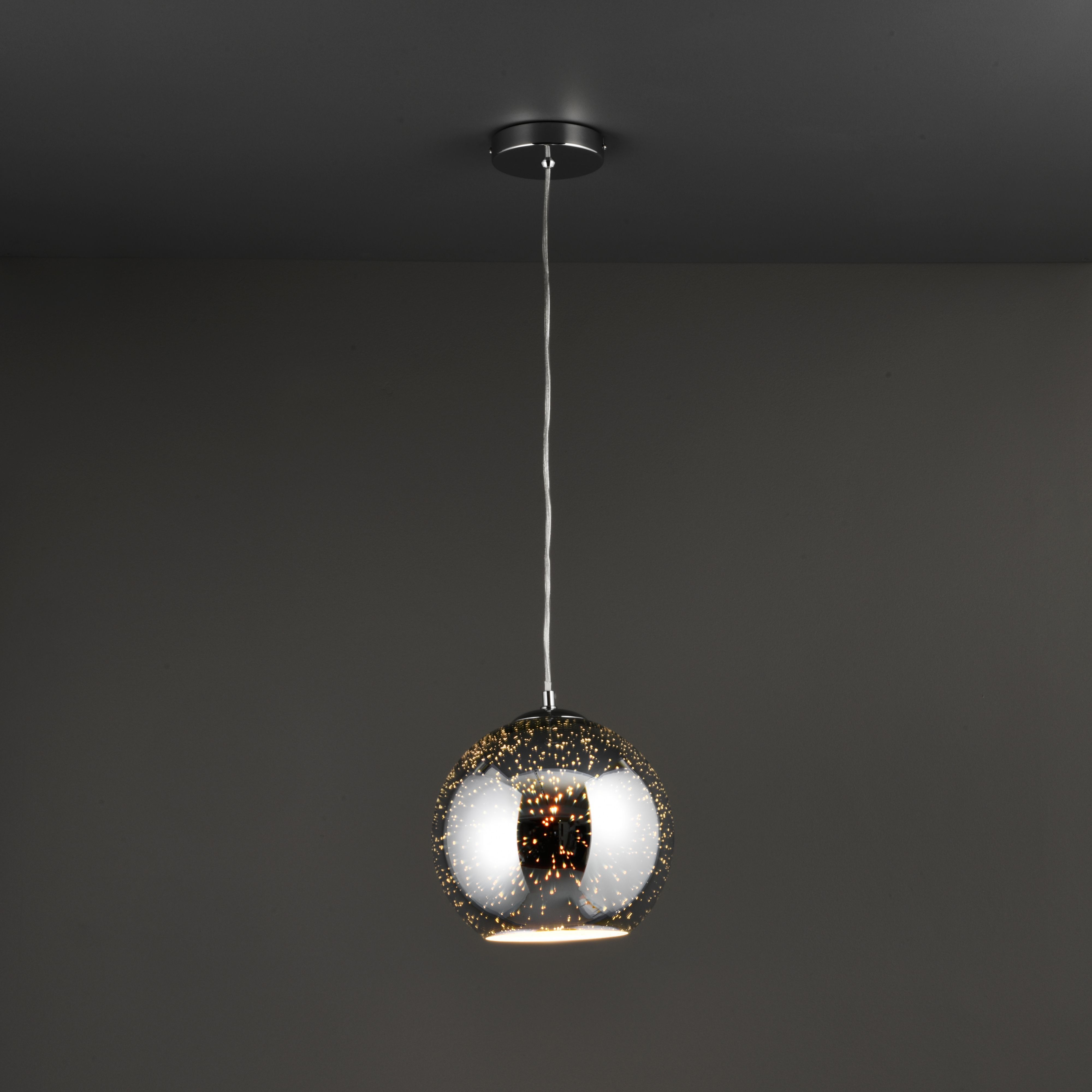 Orion Multicolour Chrome Effect Pendant Ceiling Light