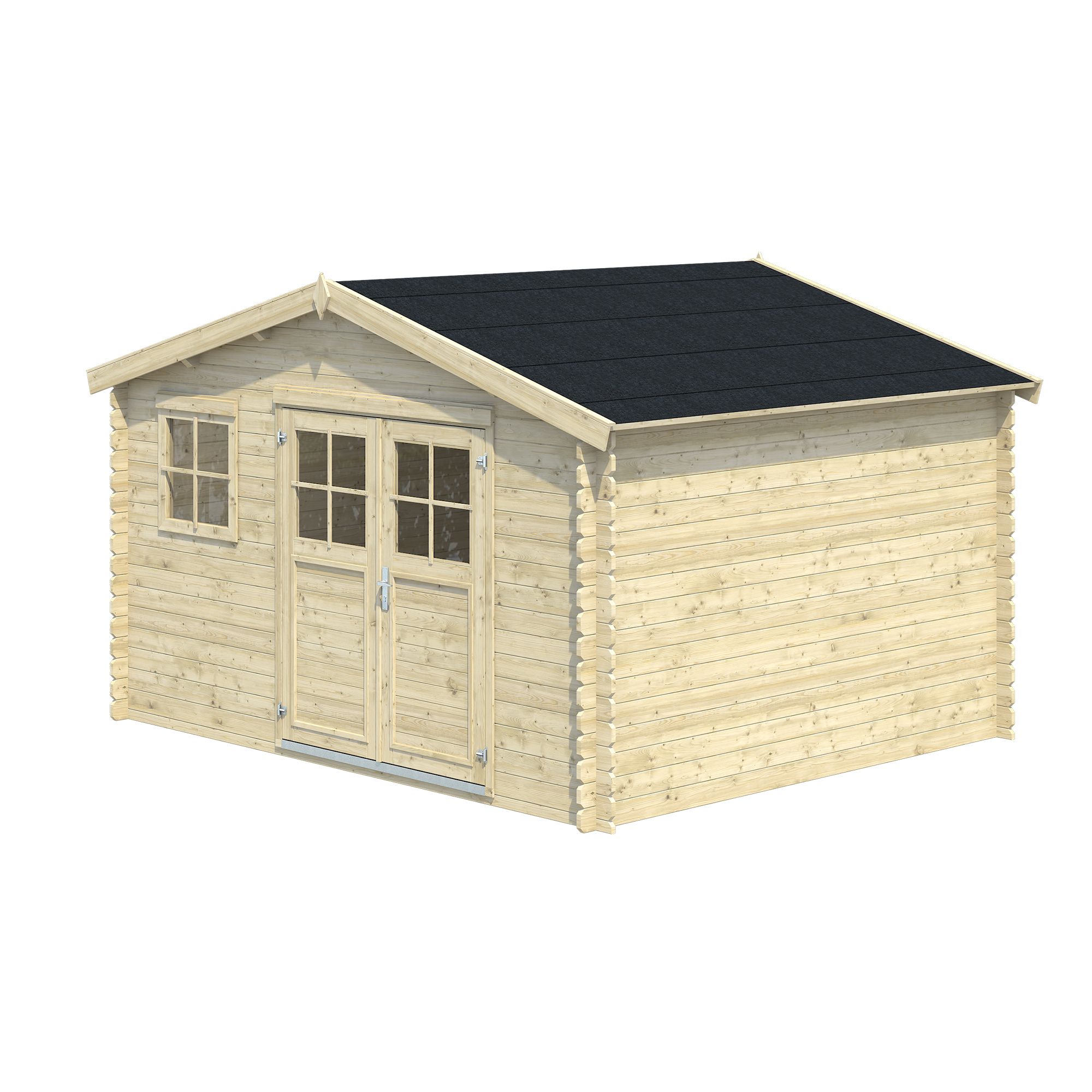 12x10 belaÏa apex roof tongue & groove wooden shed with