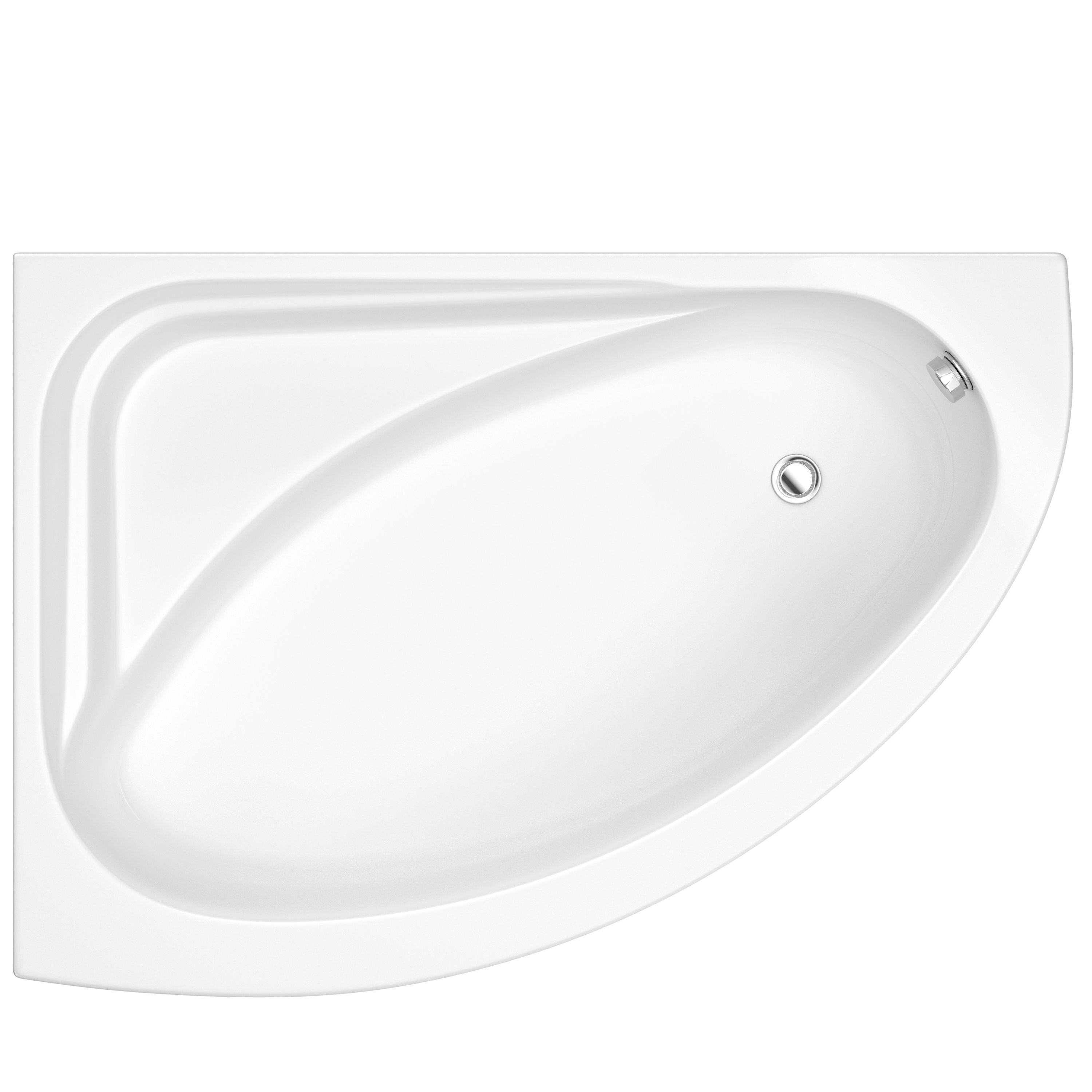 Cooke & Lewis Strand Corner RH corner bath & panel (L)1495mm (W)1060mm Departments DIY at B&Q