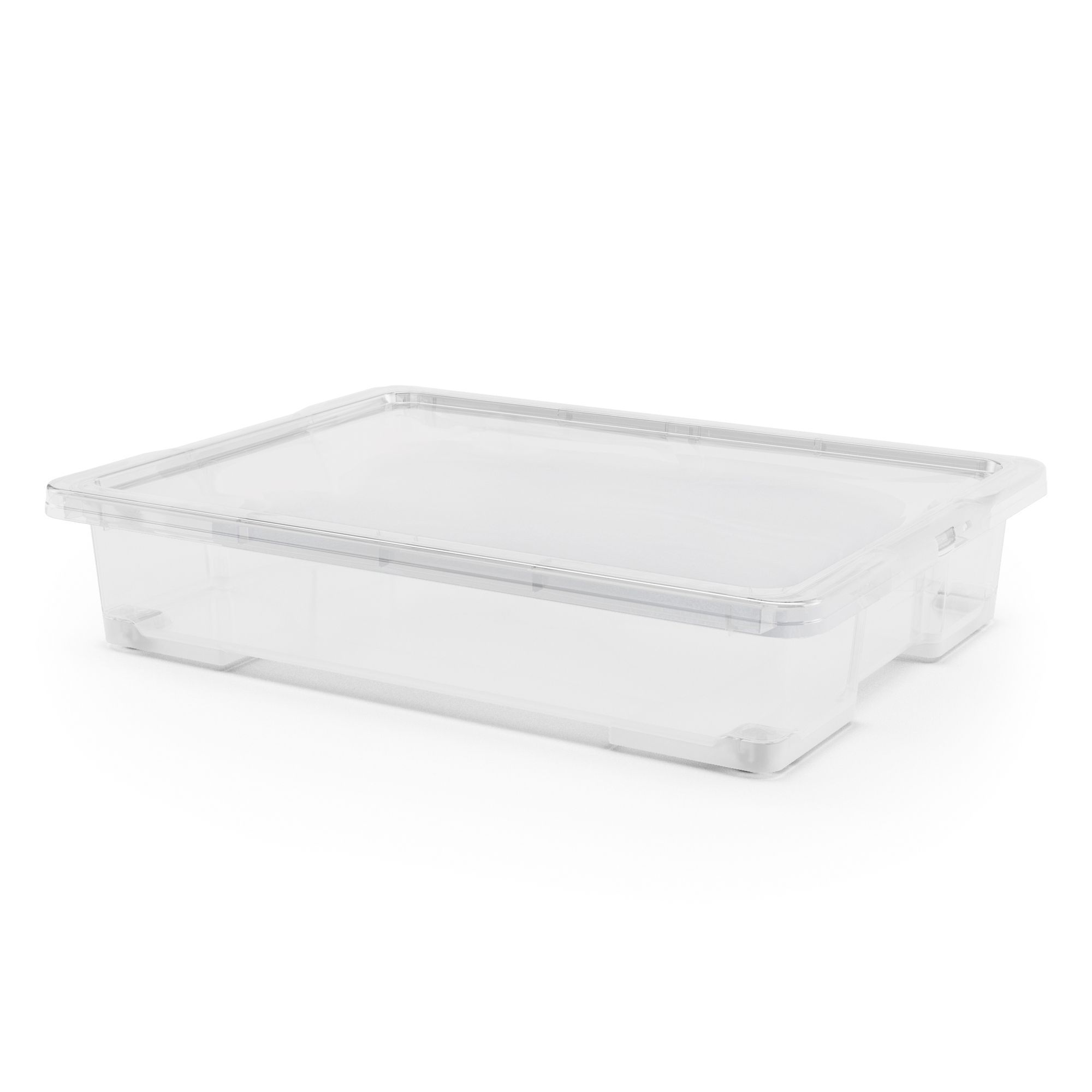 Kaze Clear 50L Plastic XL Stackable Storage box & lid Departments