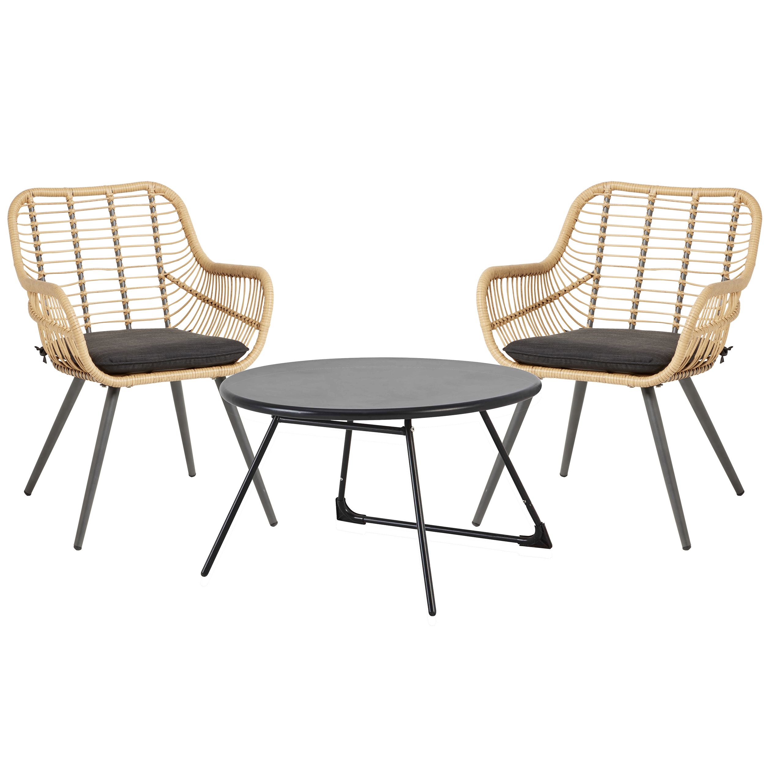 Apolima Metal 2 seater Table & chair set | Departments | DIY at B&Q