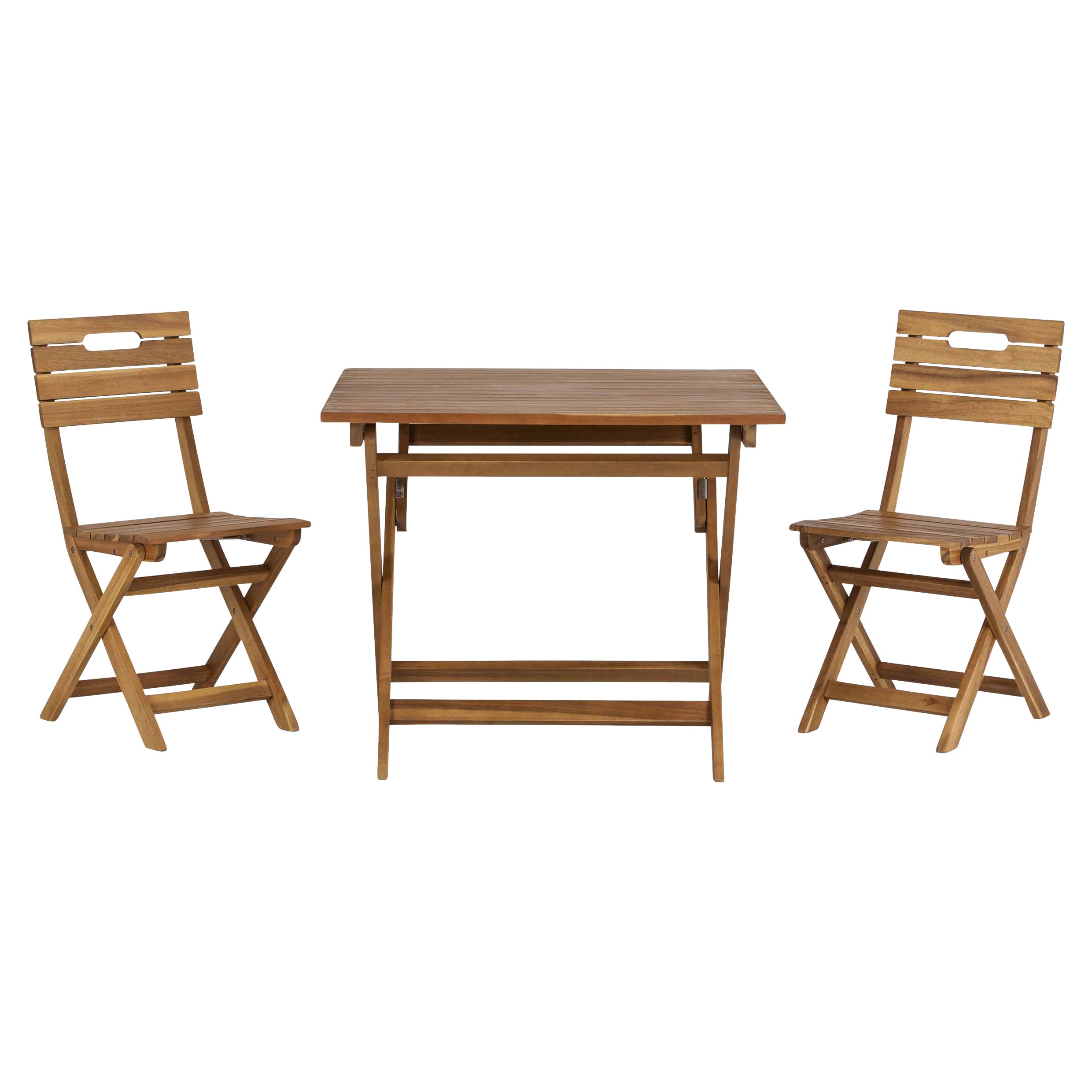 Denia Wooden 2 seater Bistro set Departments DIY at B&Q