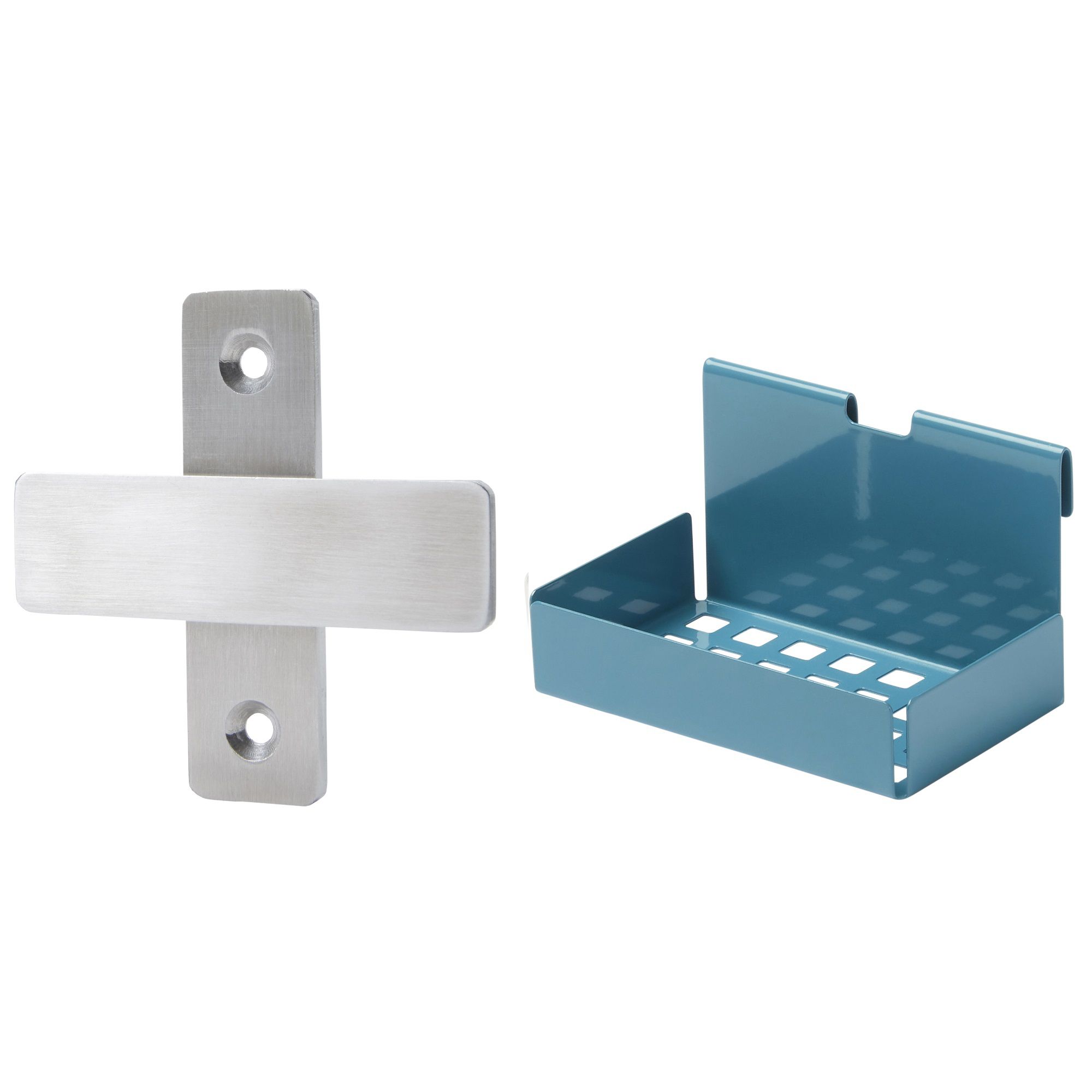 GoodHome Amantea Brushed Stainless steel Soap dish & hook Departments