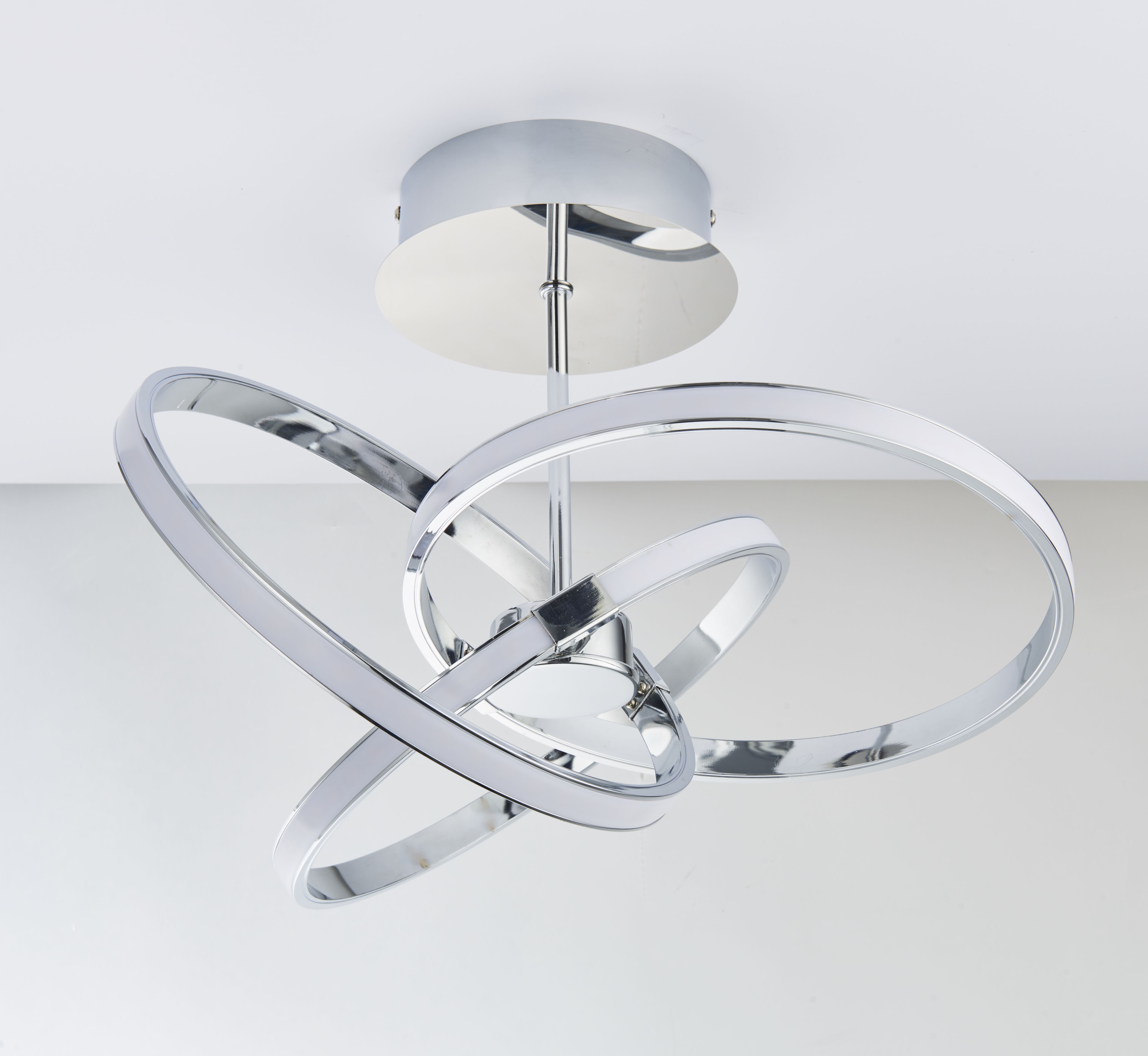 Endor Modern Chrome Effect Ceiling Light Departments Diy At B Q