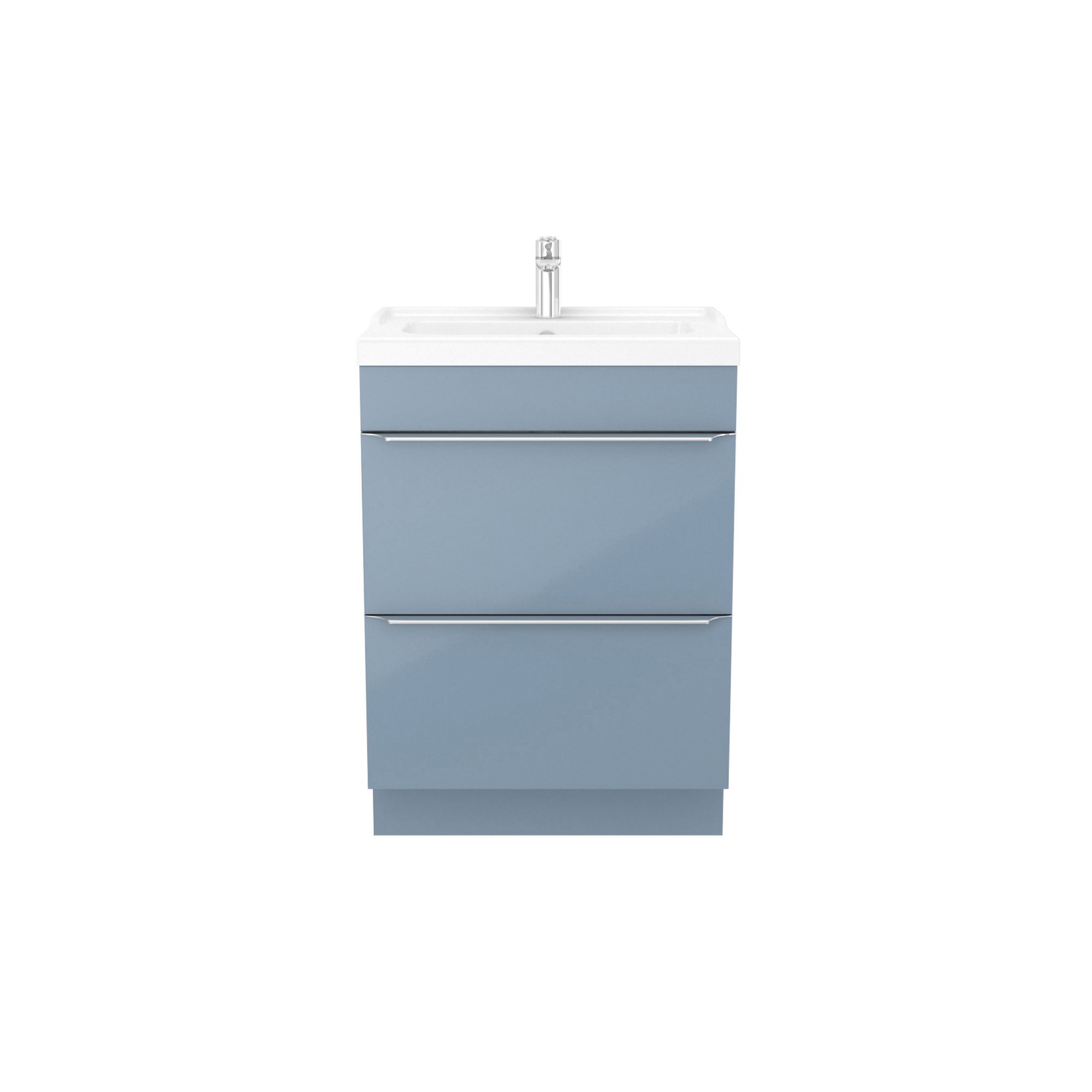 GoodHome Imandra Blue Vanity unit & basin, (W)604mm Departments DIY at B&Q