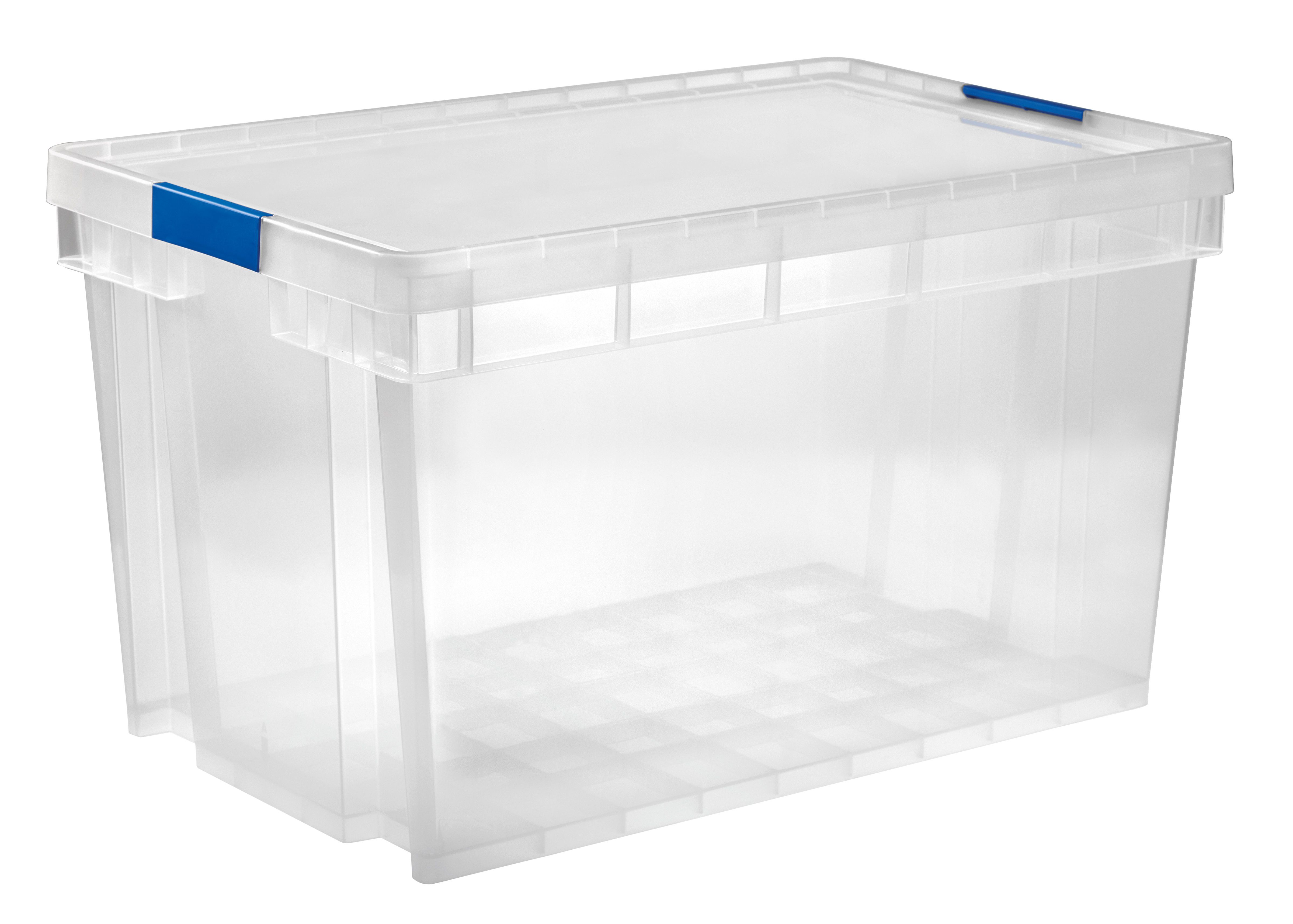 Form Xago Heavy Duty Clear 94L Plastic Stackable Nestable Storage Box   3663602314196 01c